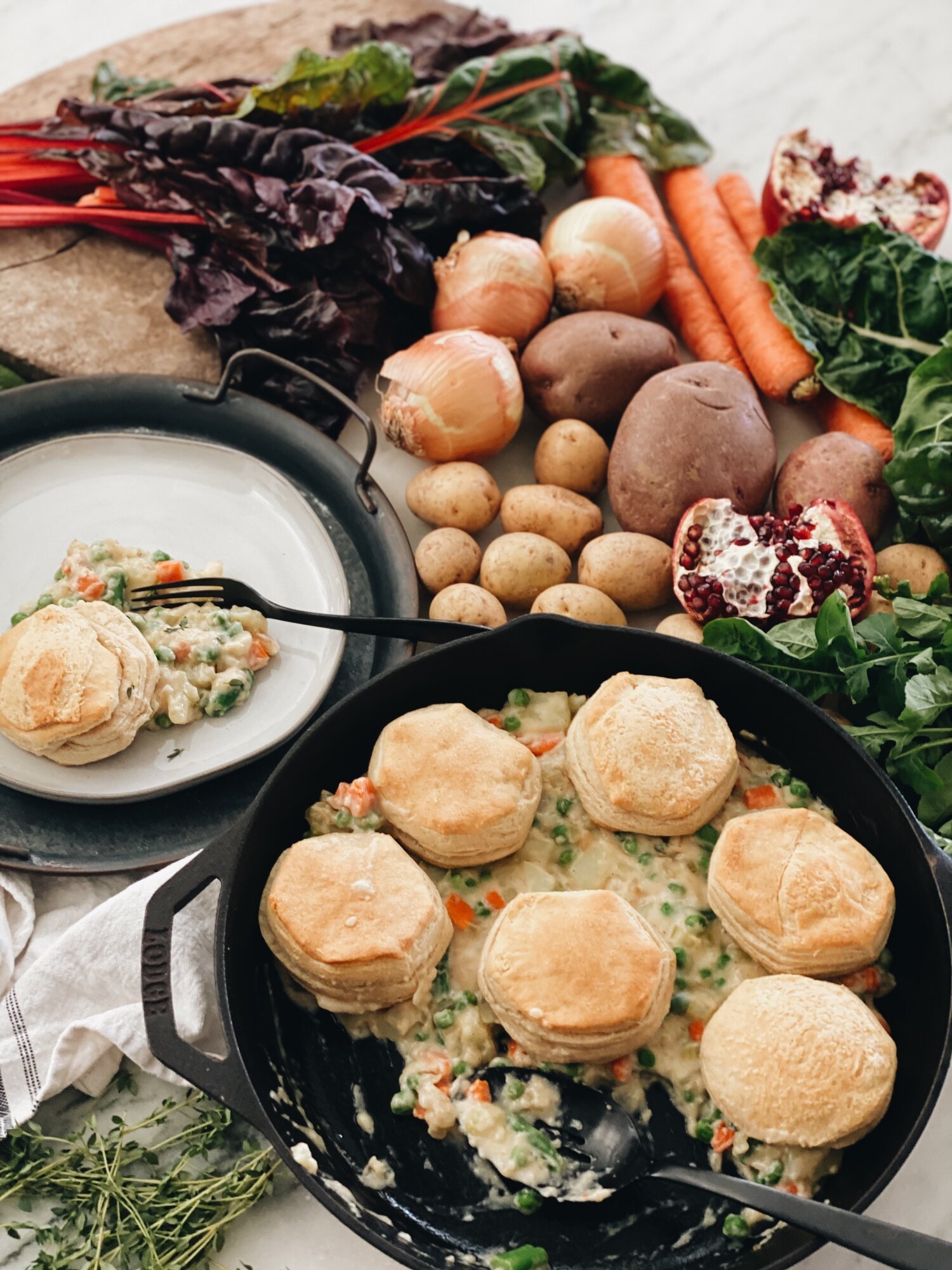 Vegetable Skillet Pot Pie