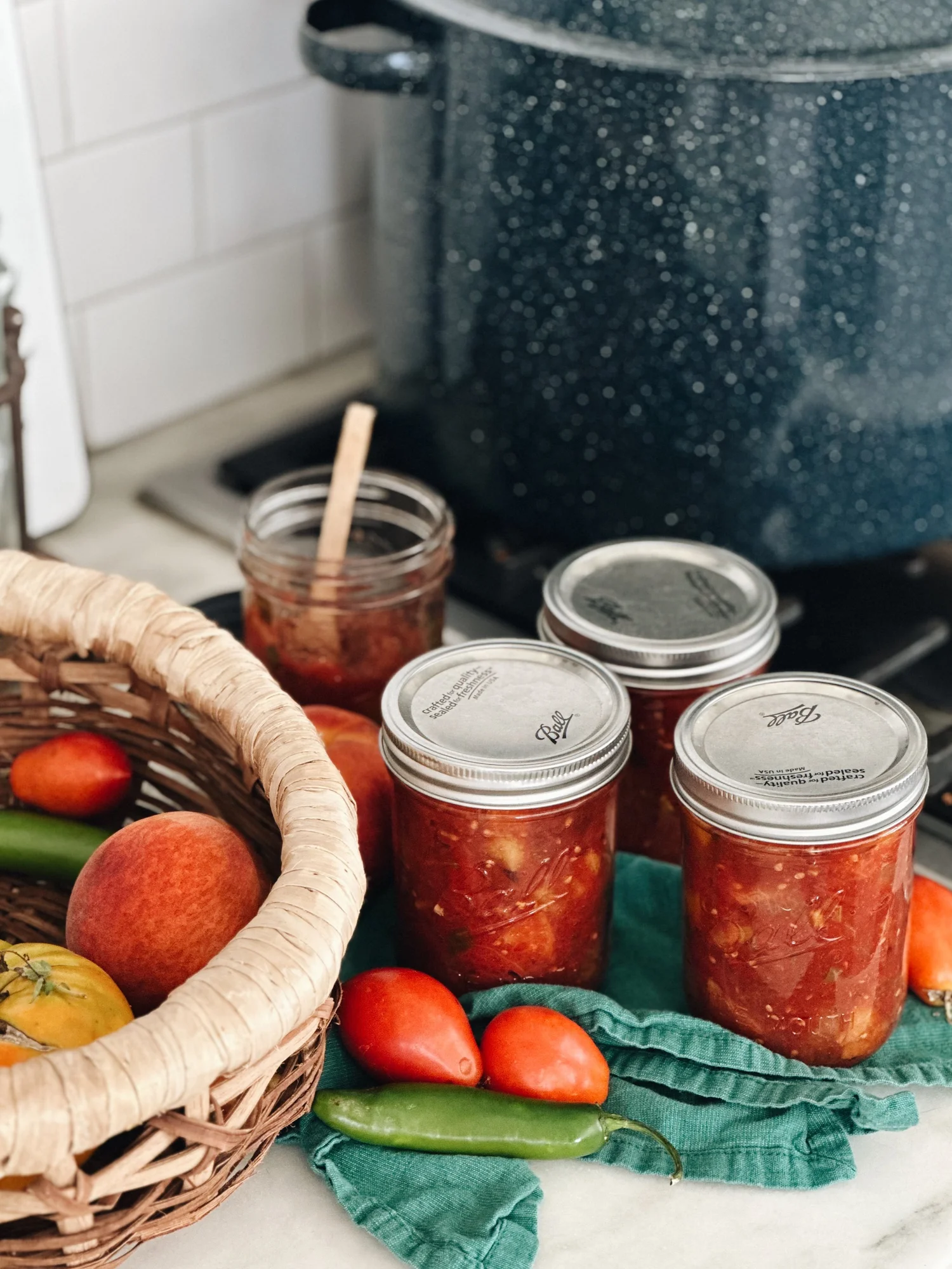 A Savory Sweet Salsa With Fire Roasted Tomatoes And Peaches
