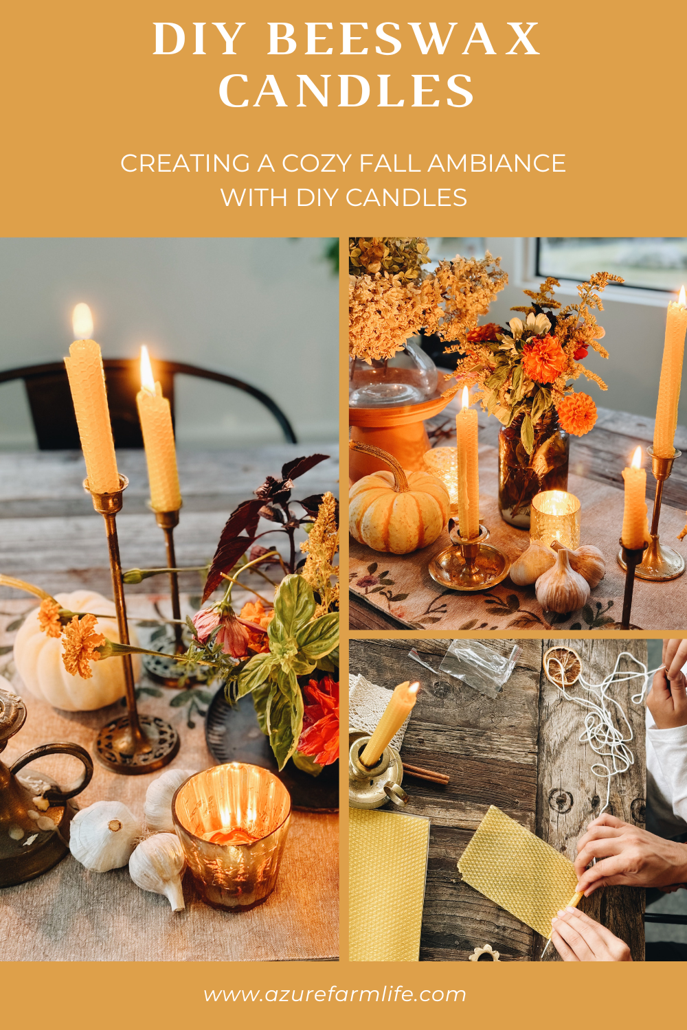 DIY Beeswax Candle Kit Autumn 12 Sheets Hygge Home Decor 
