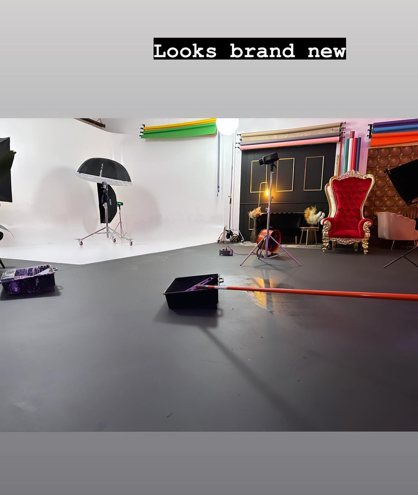 Fresh paint completed ☑️ 

Book with us today for your upcoming shoot
