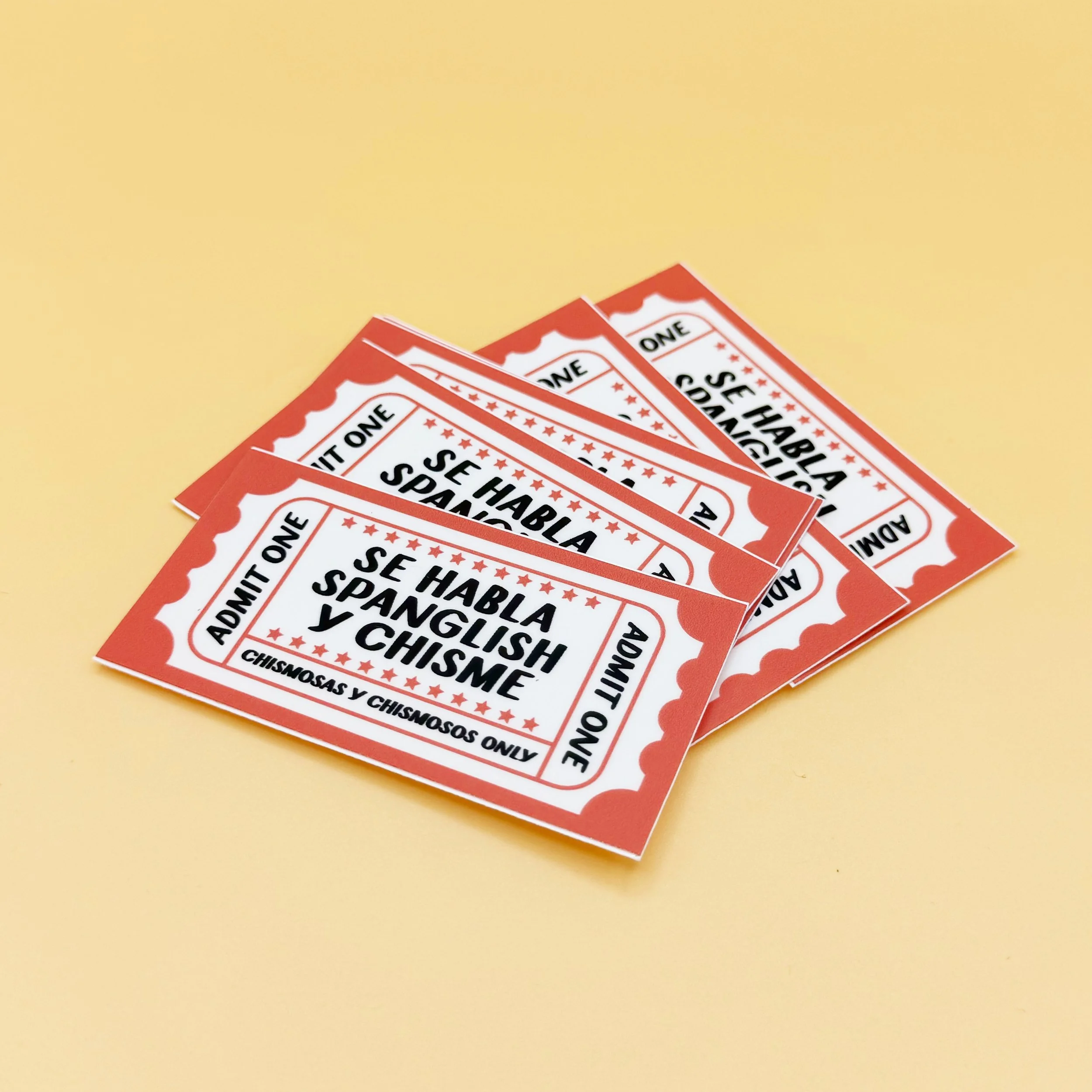 Se Habla Spanglish y Chisme Vinyl Sticker