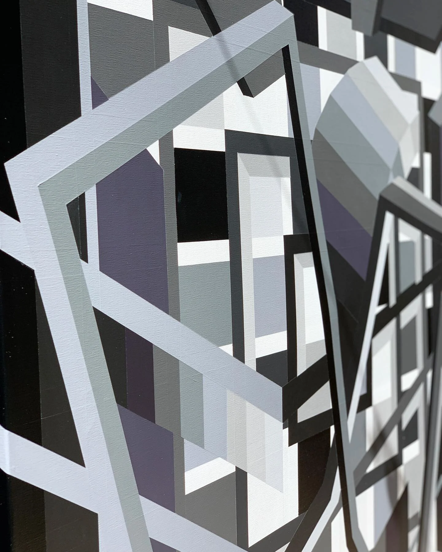 From the series &ldquo;Time capsule&rdquo; monochromatic paintings I have been exploring now. #monochromatic #blckandwhite #timecapsuleseries #valentinyordanov #urbanart #geometricart #lvarts