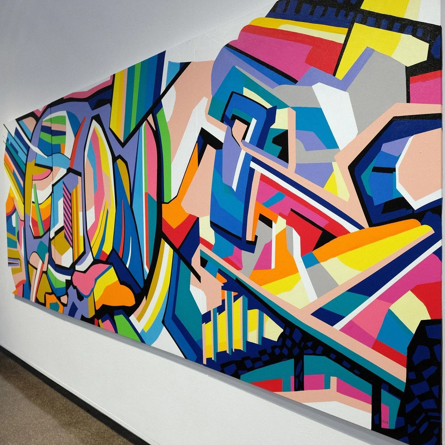 When I create this painting being free to travel and  being everywhere you want was given. &ldquo;Runway&rdquo; 60&rdquo; x 166&rdquo; Acrylic on canvas 2019