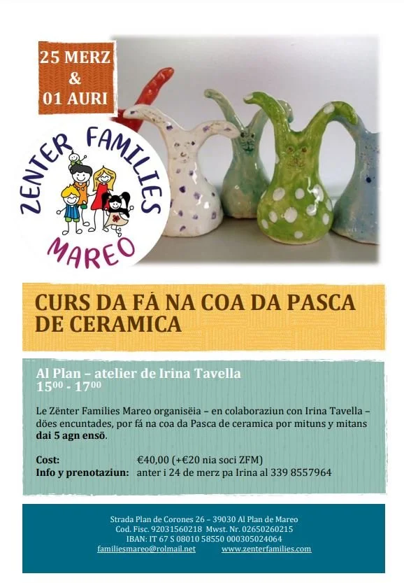 Coa da Pasca de ceramica con Irina Tavella