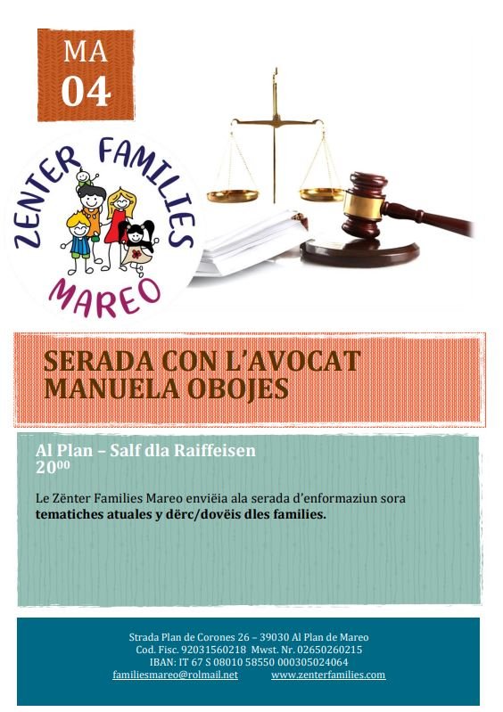 Serada con l'avocat Manuela Obojes