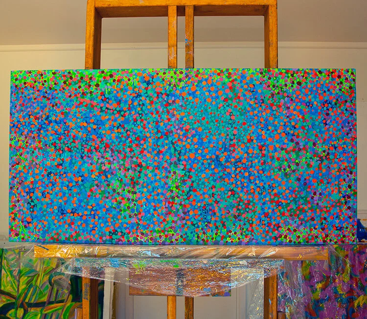 Josephine-Window-Brightness-3-large-abstract-painting-acrylic-canvas-artwork-on-studio-easel