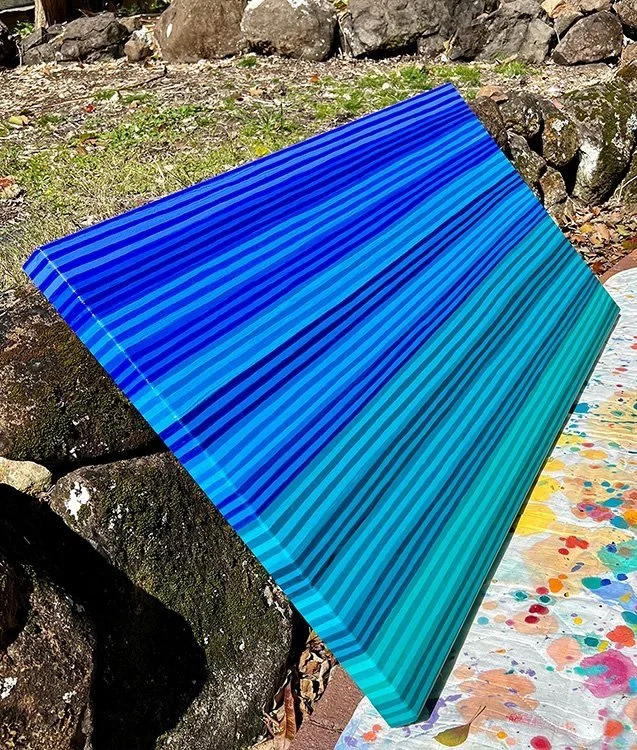 Josephine-Window-Turquoise-Deeps-2-large-abstract-painting-acrylic-on-canvas-line-painting-abstract-seascape-blue-artwork-side-view