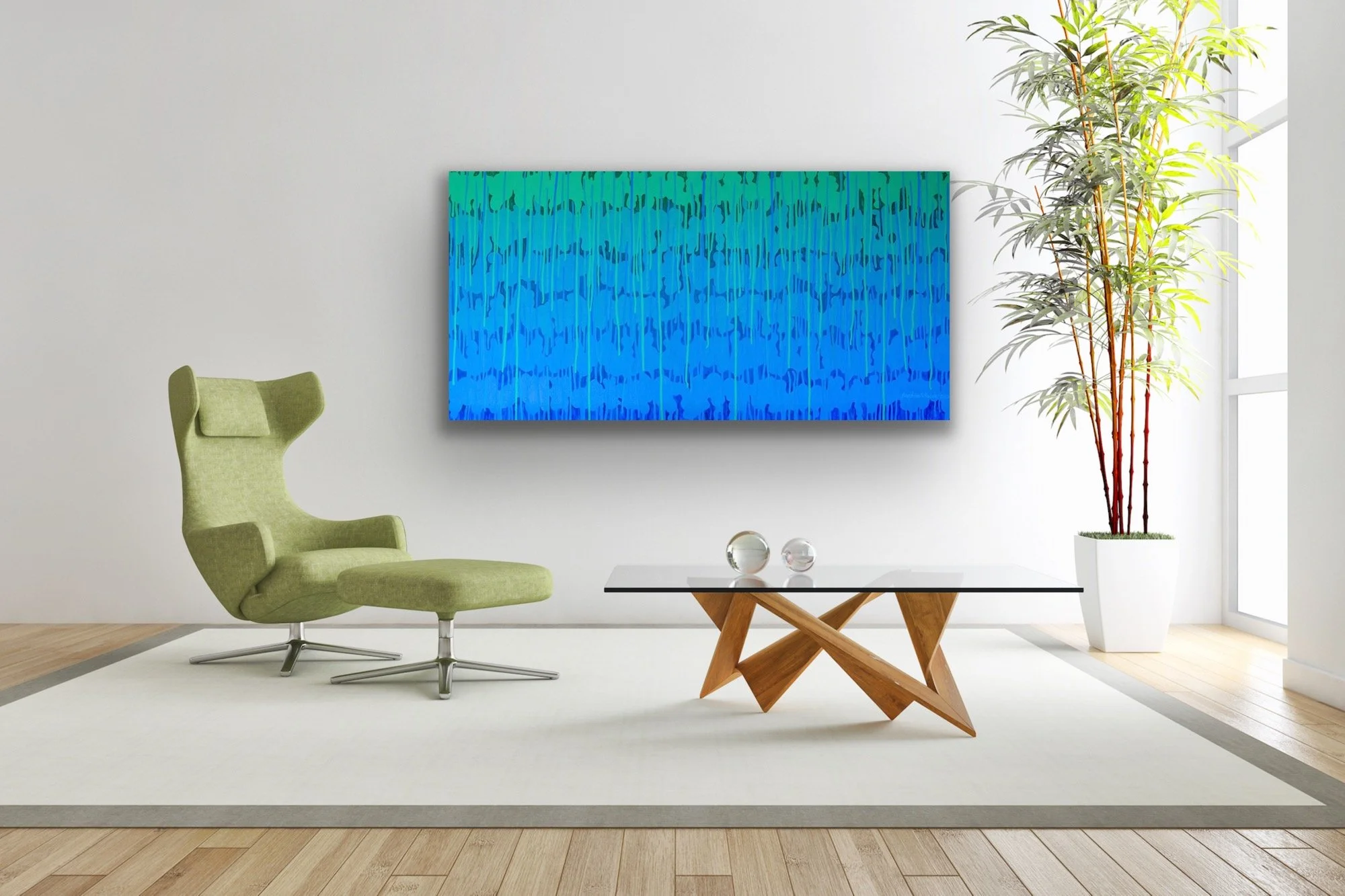 Josephine-Window-large-abstract-acrylic-painting-canvas-Turquoise-Deeps-3-insitu-1