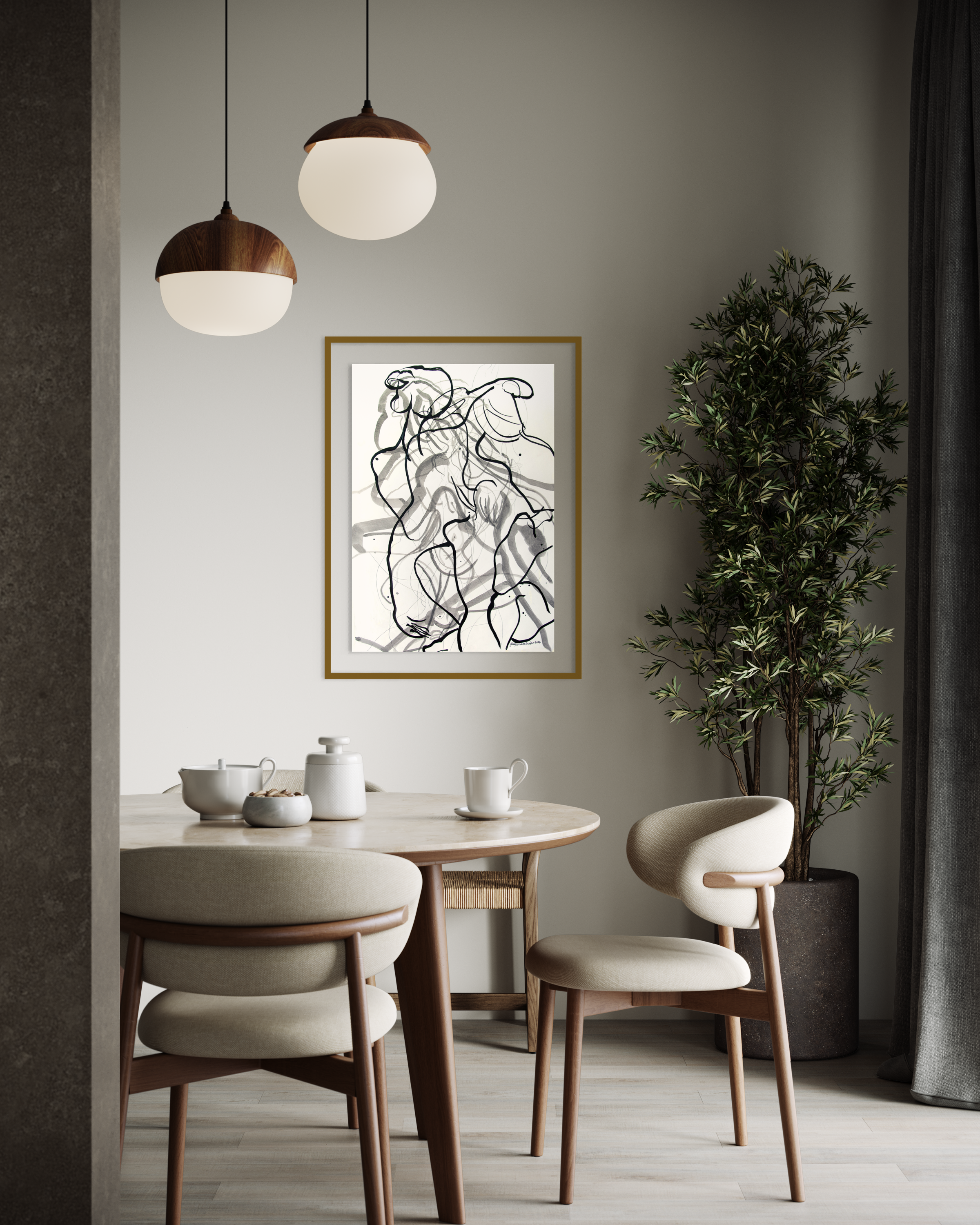 Josephine-Window-Ink-Brush-Drawing-12-original-abstract-figures-ink-paper-expressive-gestural-lines-life-model-nature-artwork-in-situ-1