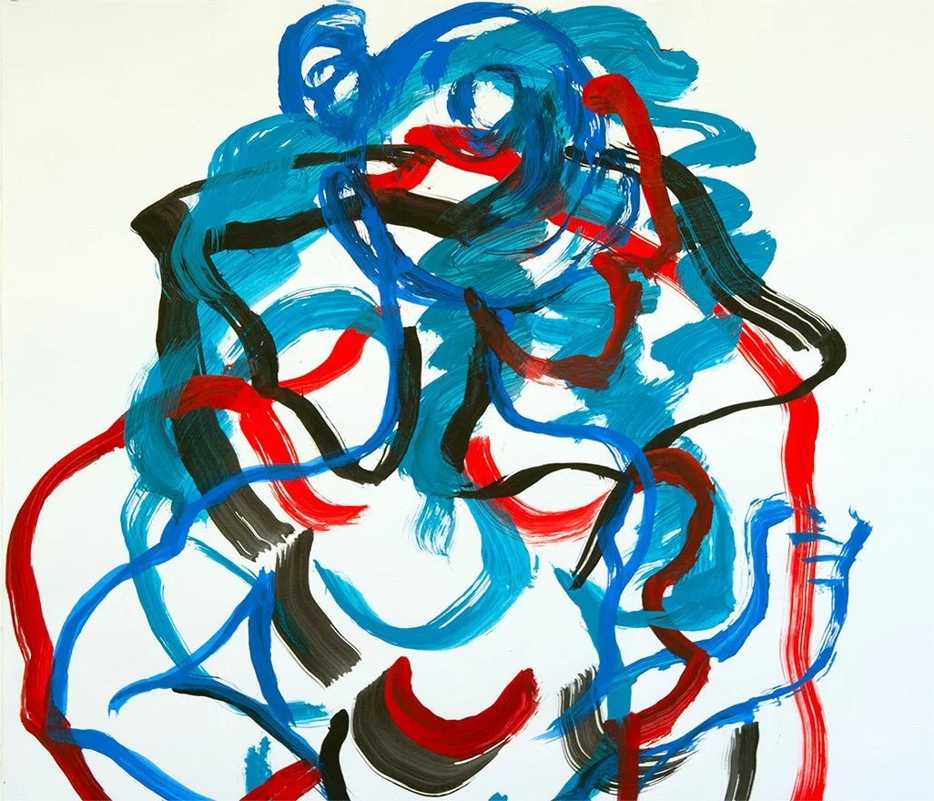 Josephine-Window-Curvaceousness-3-painting-original-art-acrylic-ink-paper-abstract-linear-expressive-gestural-red-blue-black-detail-1