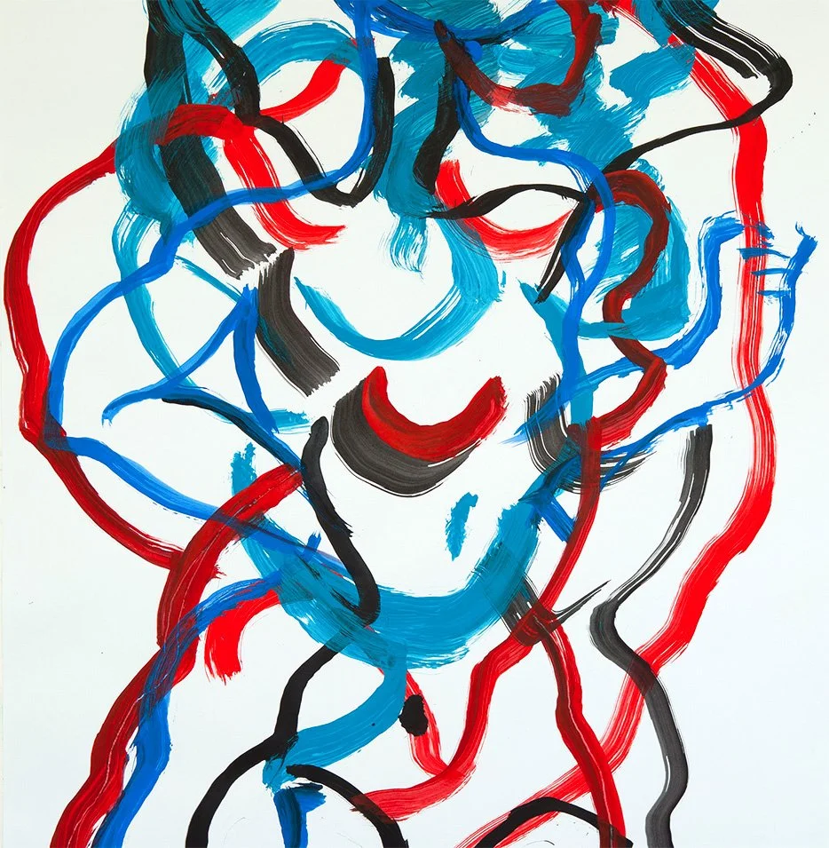 Josephine-Window-Curvaceousness-3-painting-original-art-acrylic-ink-paper-abstract-linear-expressive-gestural-red-blue-black-detail-2