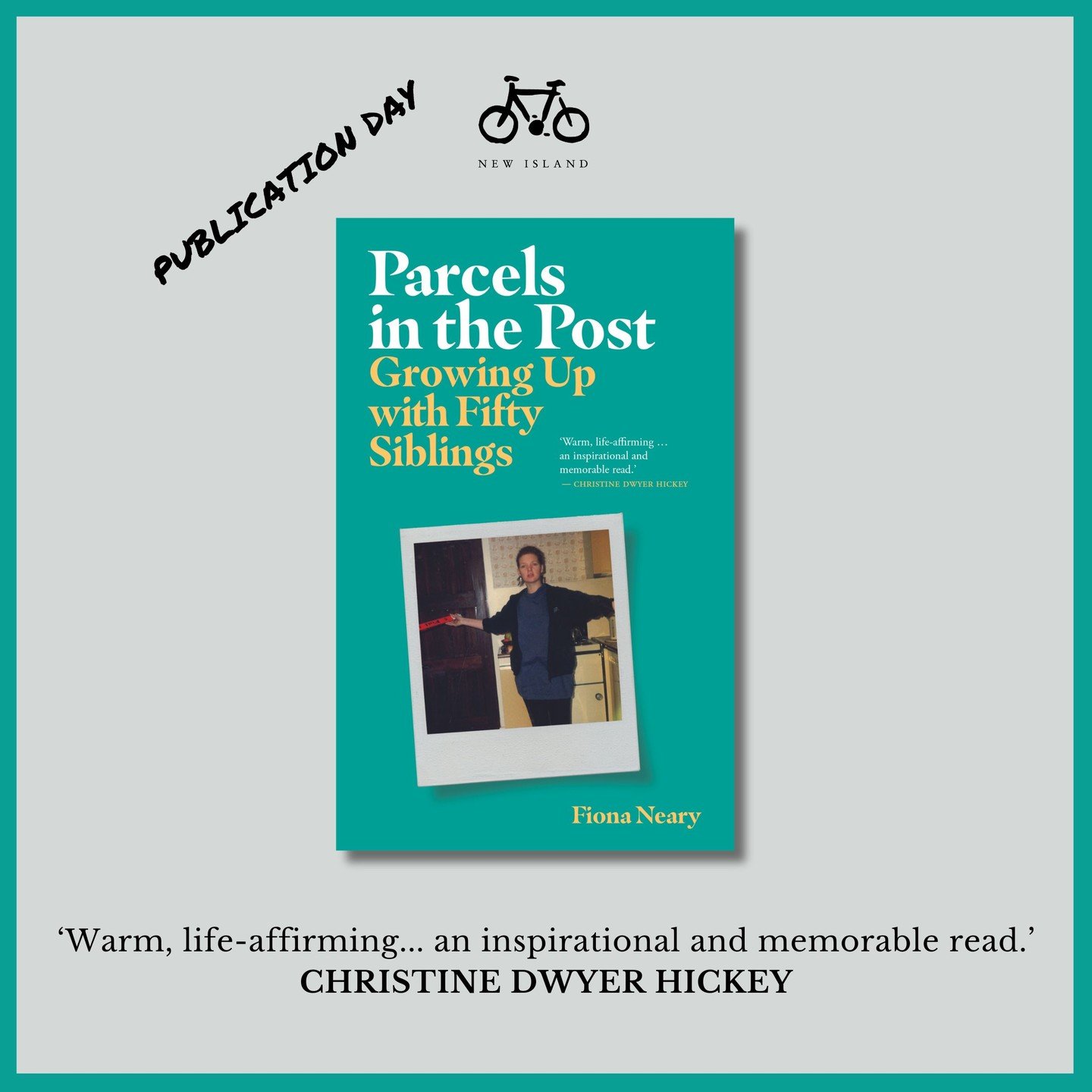 It's here! Parcels in the Post by Fiona Neary is both a memoir of a loving household and snapshot of the fostering system in Ireland, from someone at the very heart of it all. Filled with pathos and humour, this book is a joy to behold! #PublicationD