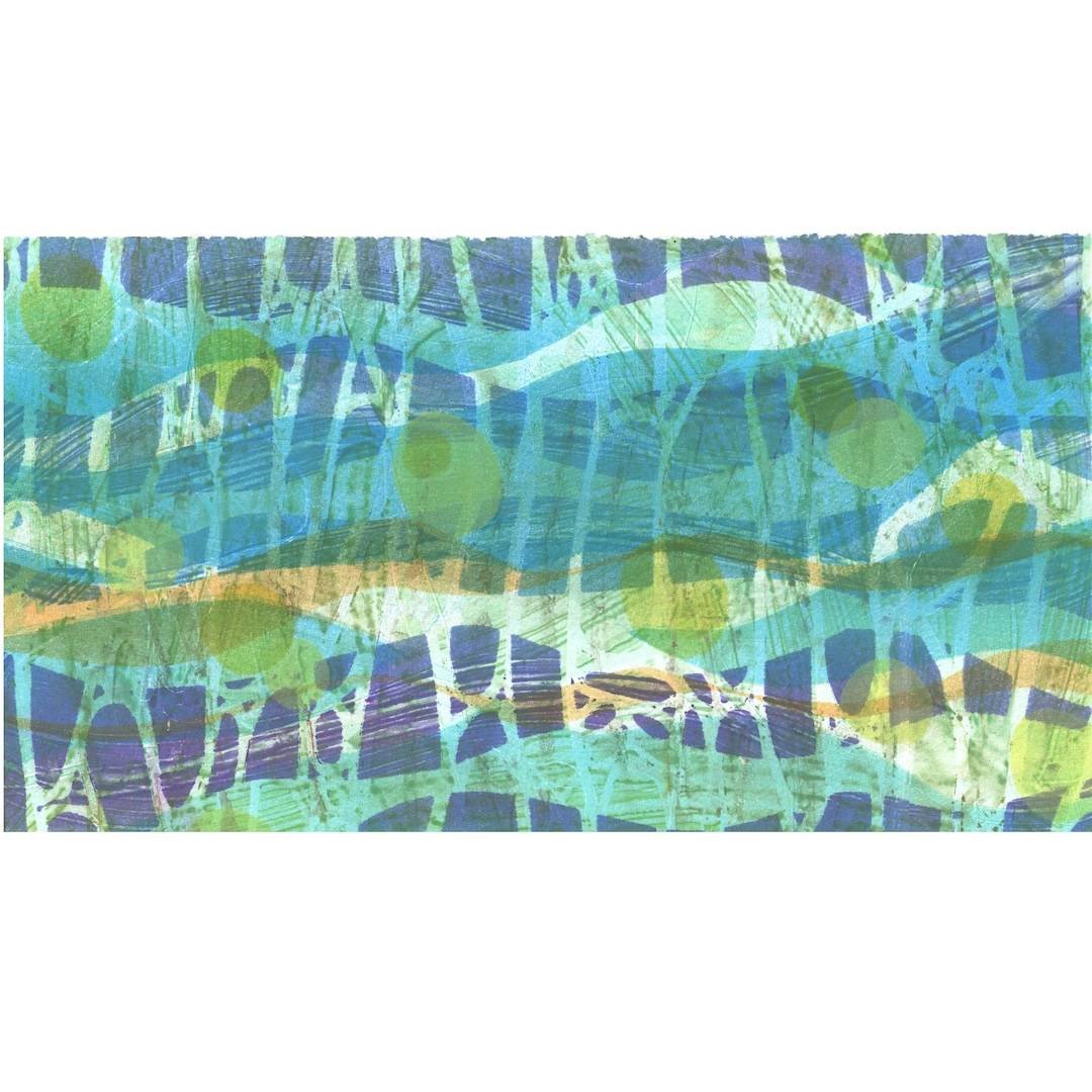 Under The Sea | Monotype Seascape Art Print