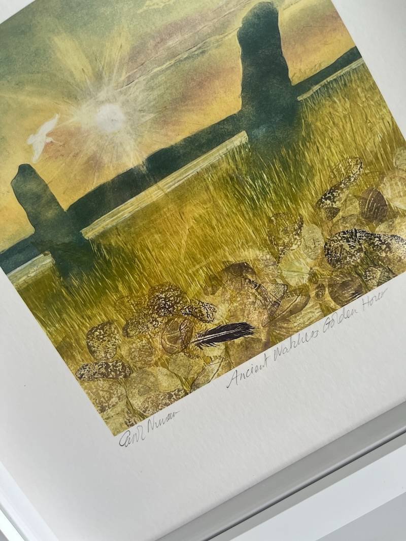 white-box-framed-print-with-white-spacer-carol-nunan-ancient-watchers-detail