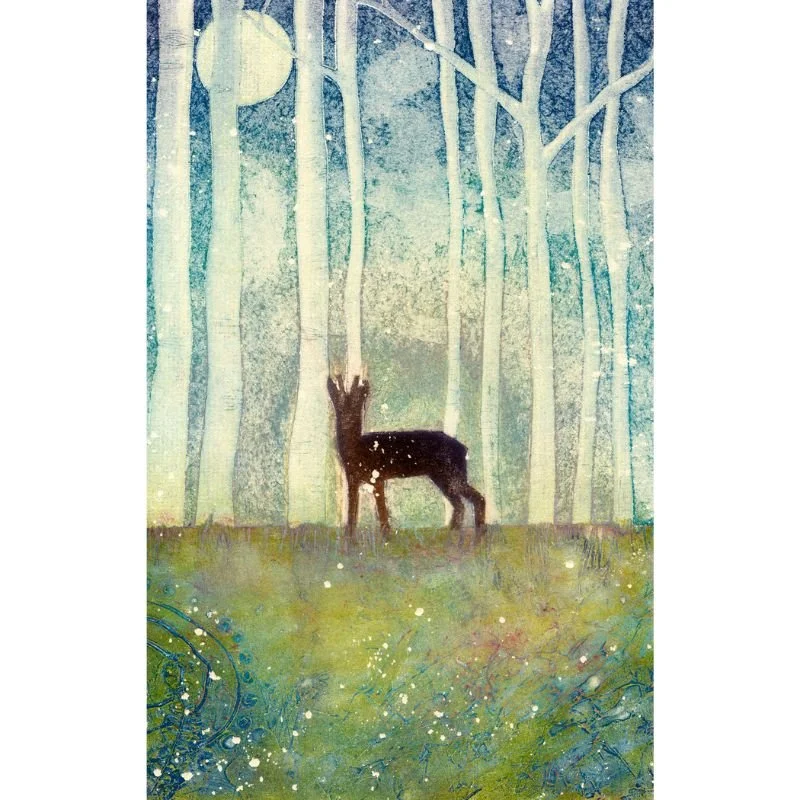 A4 affordable-fine-art-print-carol-nunan-startled-in-the-moonlight in a white box-frame.jpg