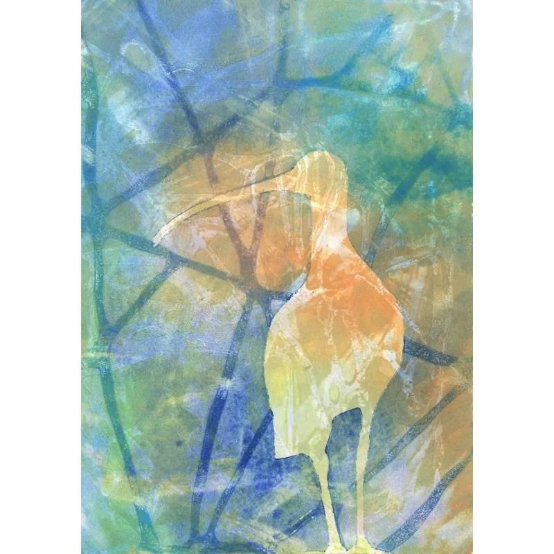 Rockpool At The Edge I | Monotype Wildlife Art Print