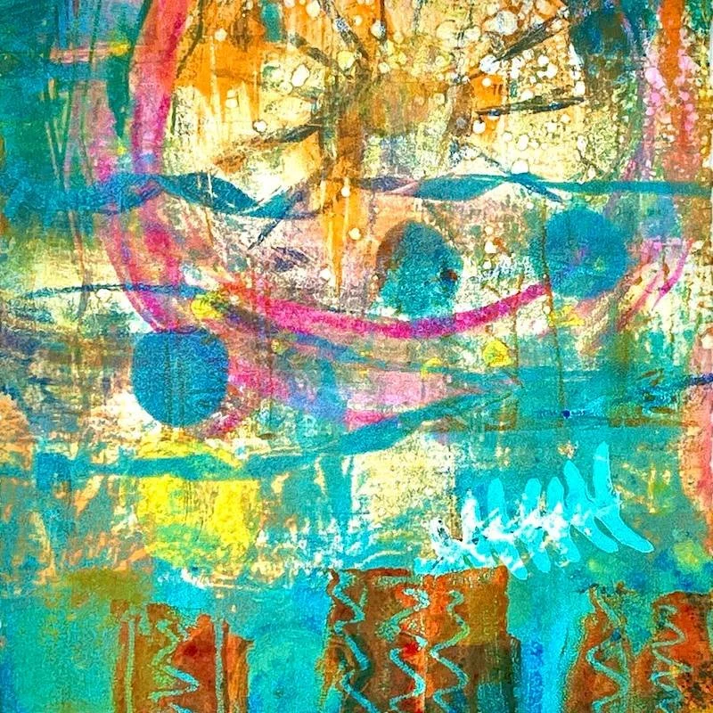 Sunset Over The Hills | Abstract Landscape Fine Art Print