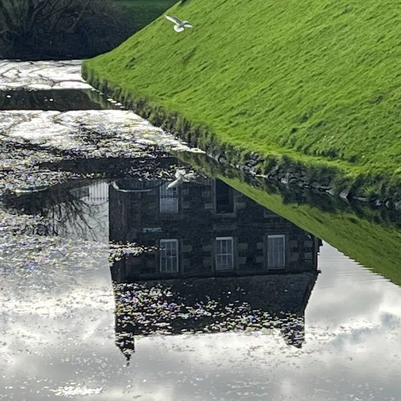 Isle of Bute - Rothesay Castle reflected in the Moat