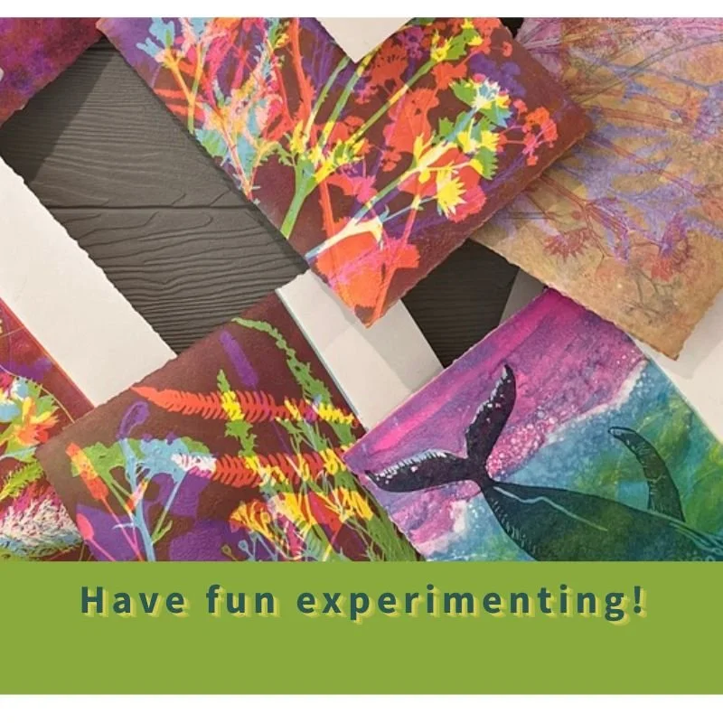 prints from a A RIOT OF COLOUR workshop