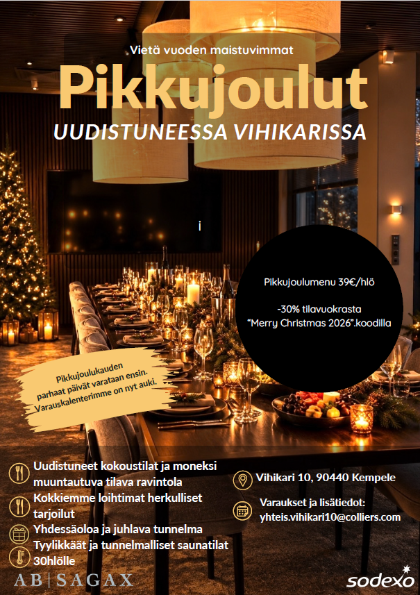 Vietä vuoden maistuvimmat pikkujoulut uudistuneessa vihikarissa!