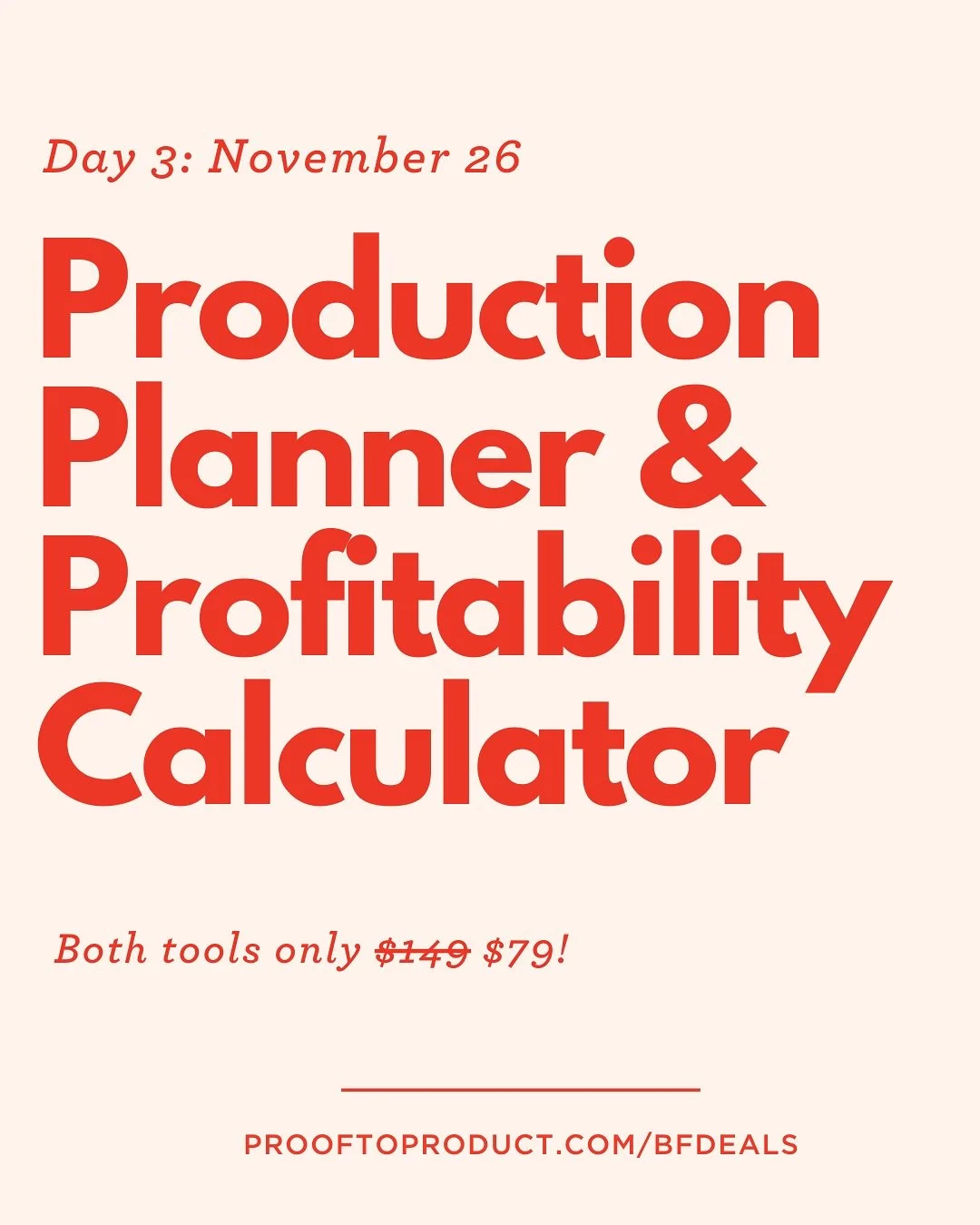 We&rsquo;re rolling into Day 3 of our &ldquo;5 Days of Deals&rdquo; and this one&rsquo;s a must-have for anyone who is struggling with creating a repeatable product launch plan OR hiding from crunching their numbers!

Get the Production Planner &amp;