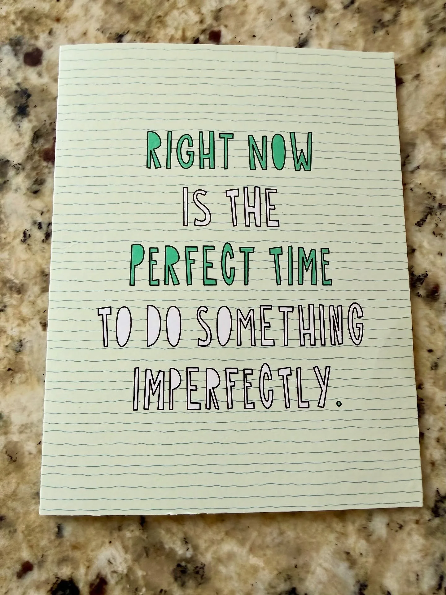 &ldquo;Right now is the perfect time to do something imperfectly&rdquo; - me

I said this during the pandemic on one of our PTP mastermind calls and @moderndisaster turned it into a card. 🥰

The message still stands.

What imperfect action do you pl
