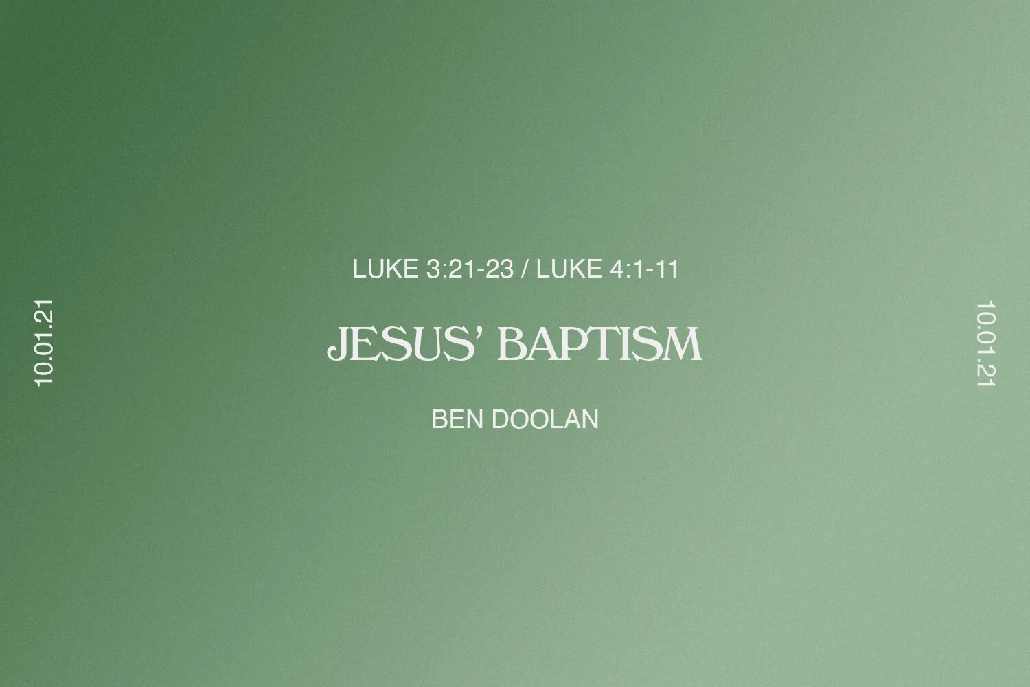 Sunday 10th January 2021 - Ben Doolan - Jesus' Baptism (Luke 3:21-23, Luke 4:1-11) episode artwork