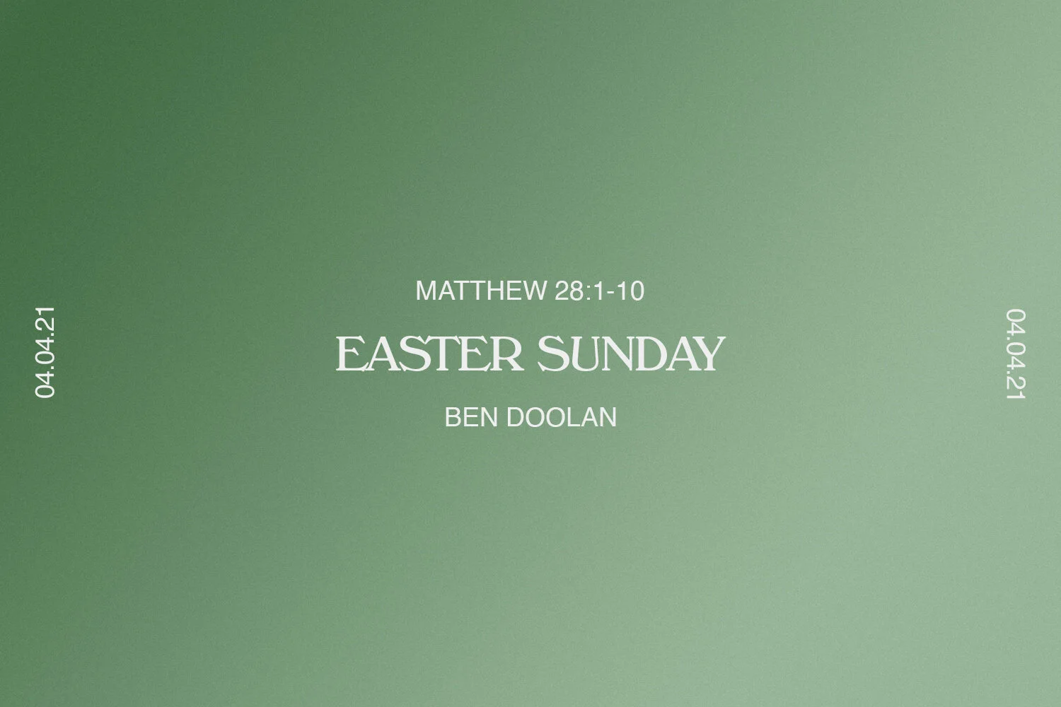 Sunday 4th April 2021 - Ben Doolan - Easter Sunday (Matthew 28:1-10) episode artwork