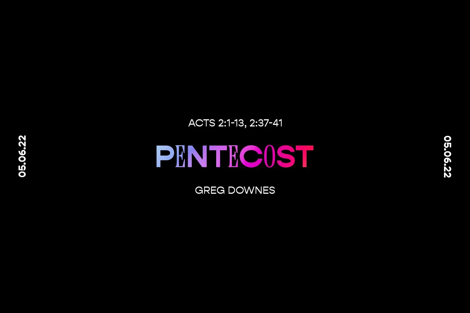 Sunday 5th June 2022 - Greg Downes - Pentecost (Acts 2:1-13, 2:37-41) episode artwork