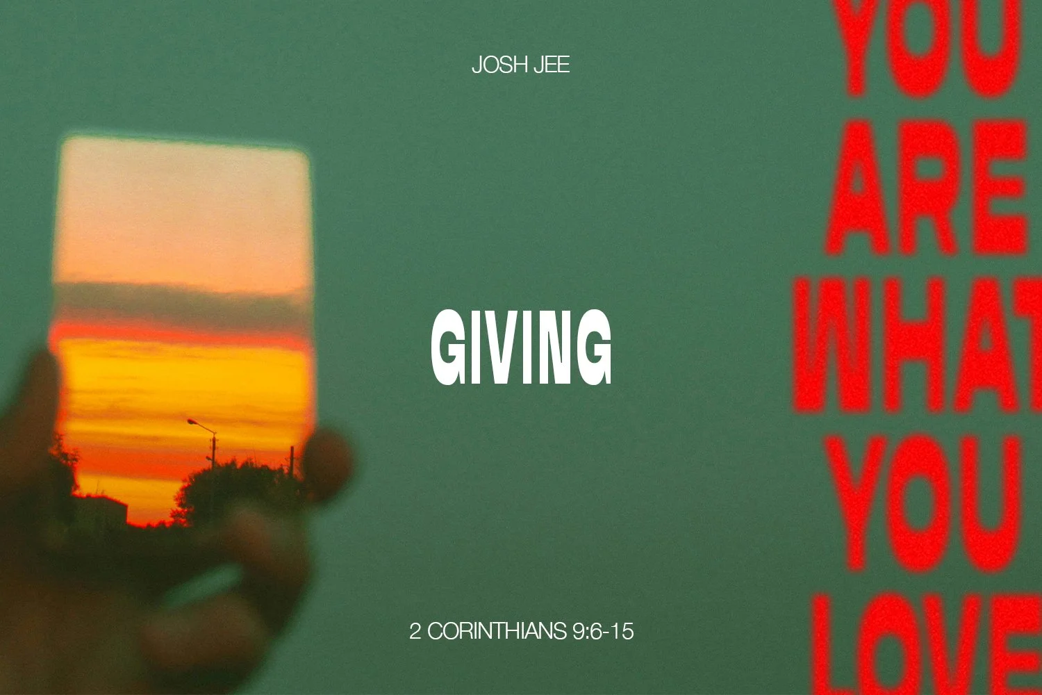 Sunday 16 March 2025: Josh Jee - Giving (2 Corinthians 9:6-15) episode artwork
