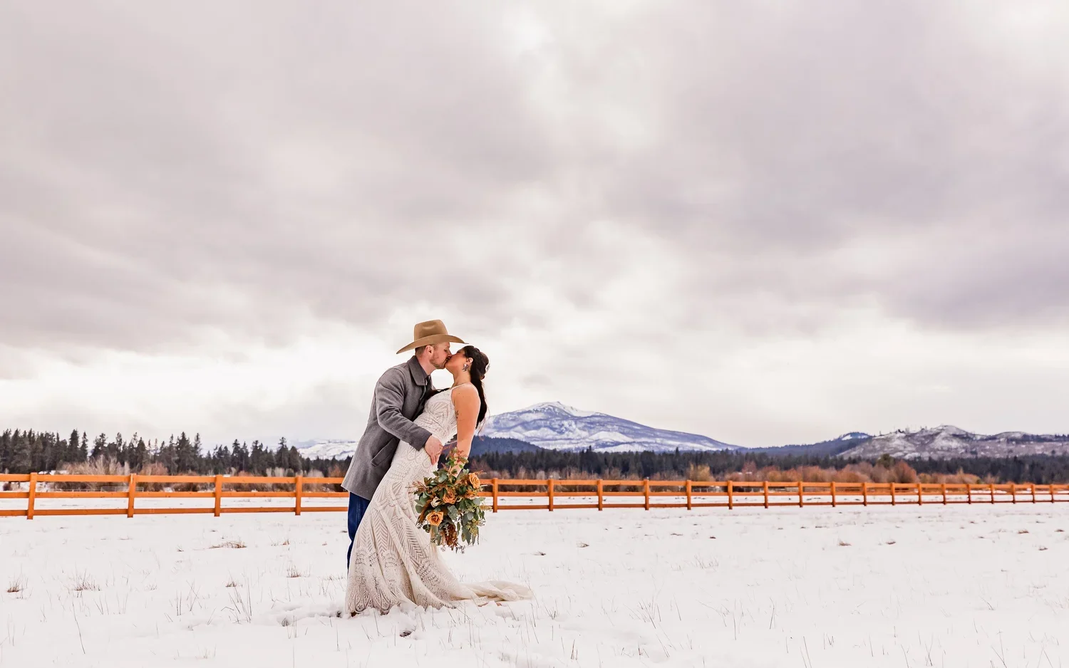 Mike + Kelsey’s - Snowy Winter Wedding Day Photography at Black Butte Ranch, in Sisters, Oregon