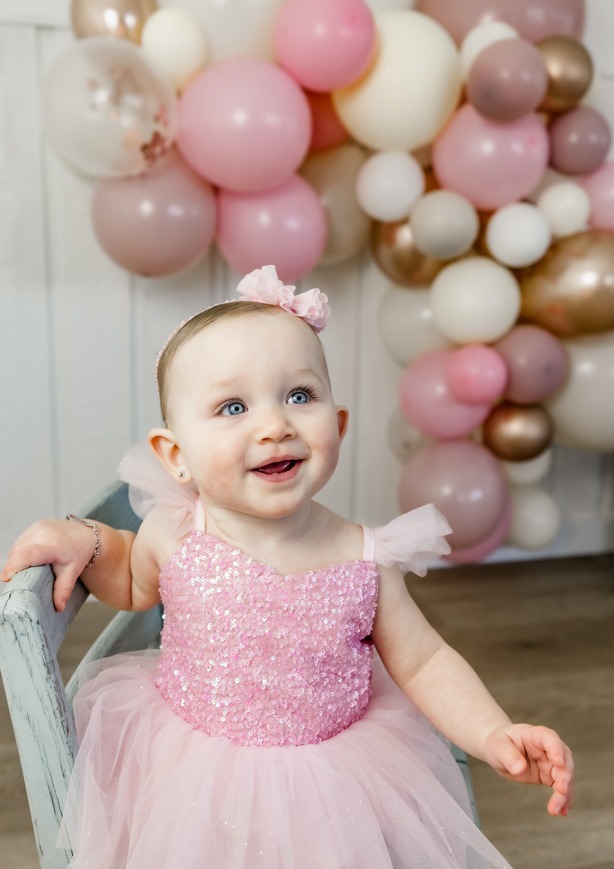 First Birthday Milestone Session in Sandy, Oregon Photography Studio