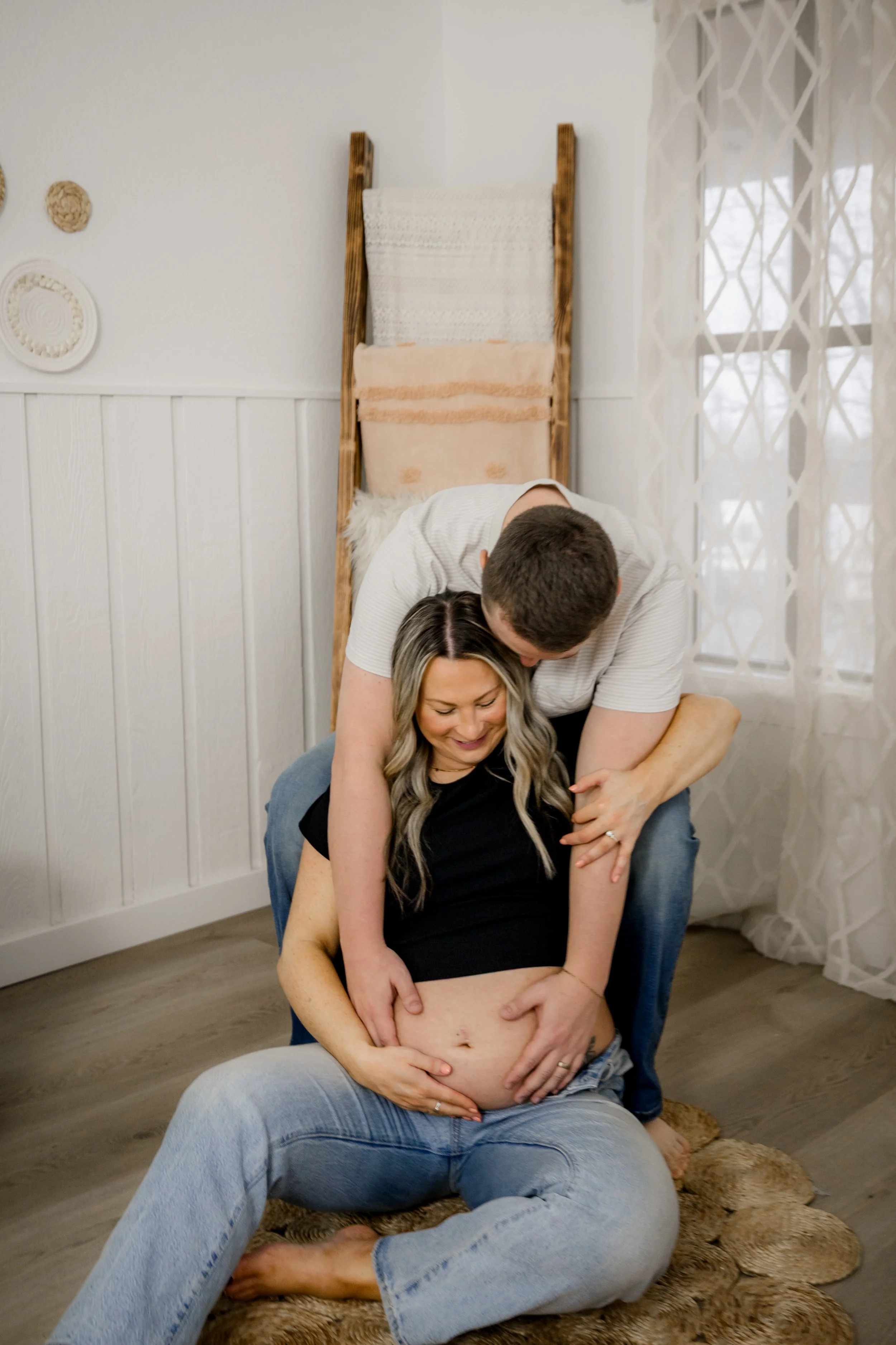 Hannah and Luke | Indoor Studio Maternity Photo Session in Sandy, Oregon