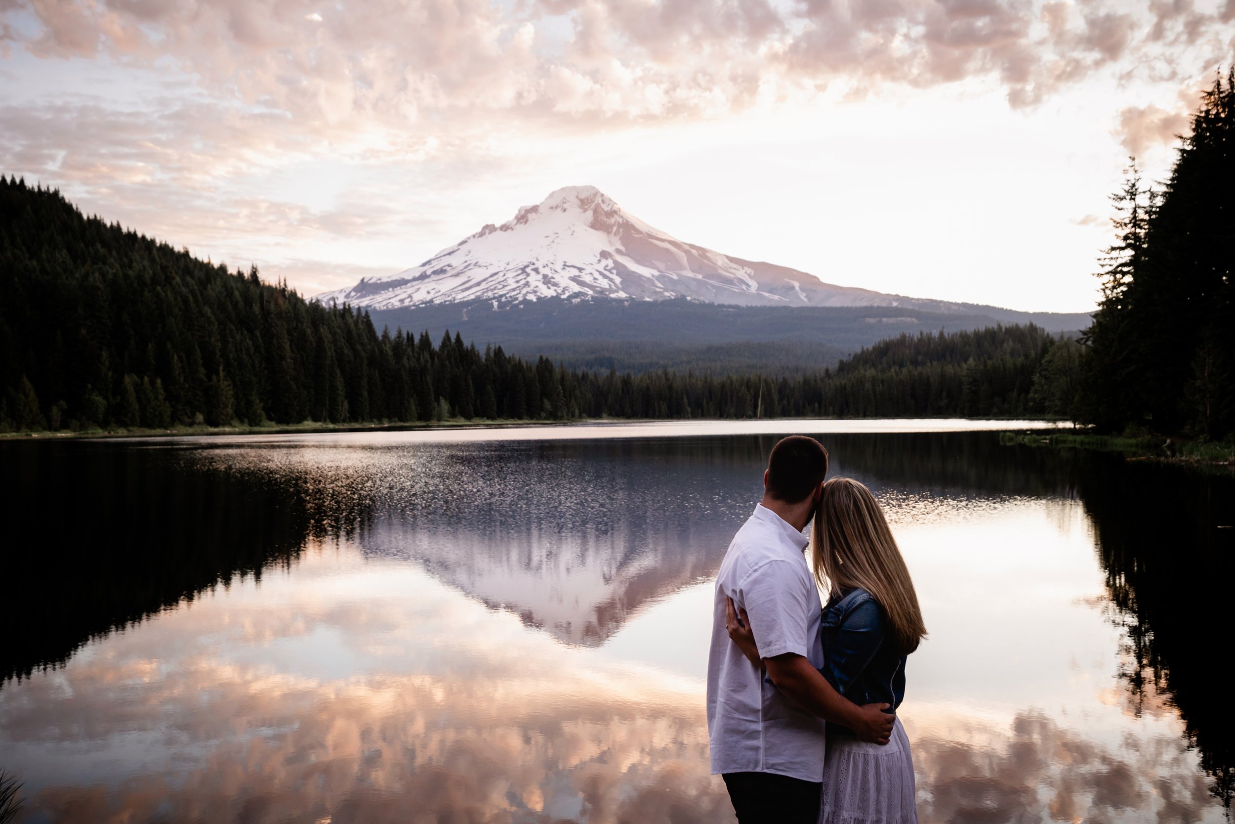 Mt. Hood Engagement Photos | Trillium Lake, Mt. Hood, Oregon