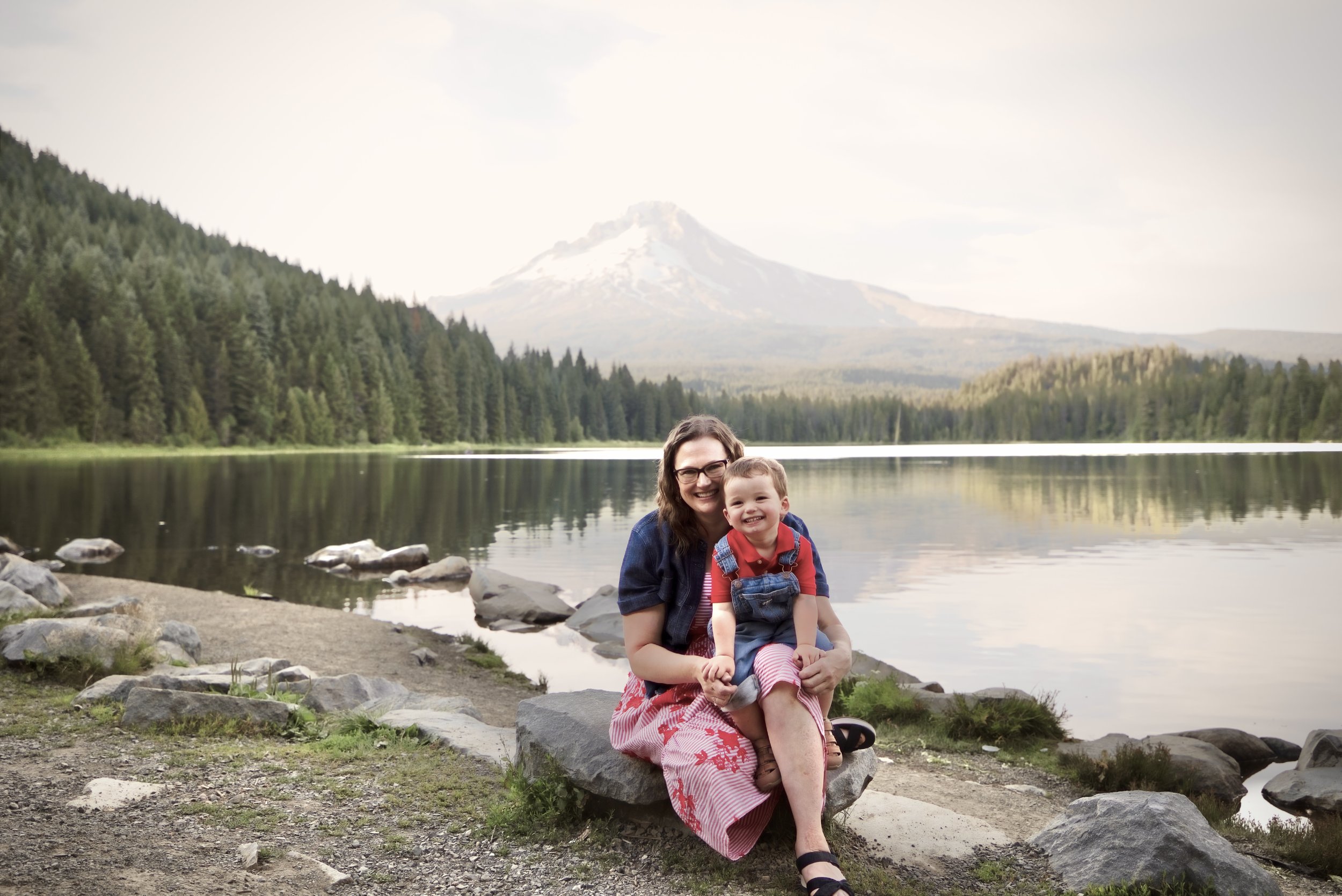 A Second Birthday at Trillium Lake | Mt. Hood Family Photographer