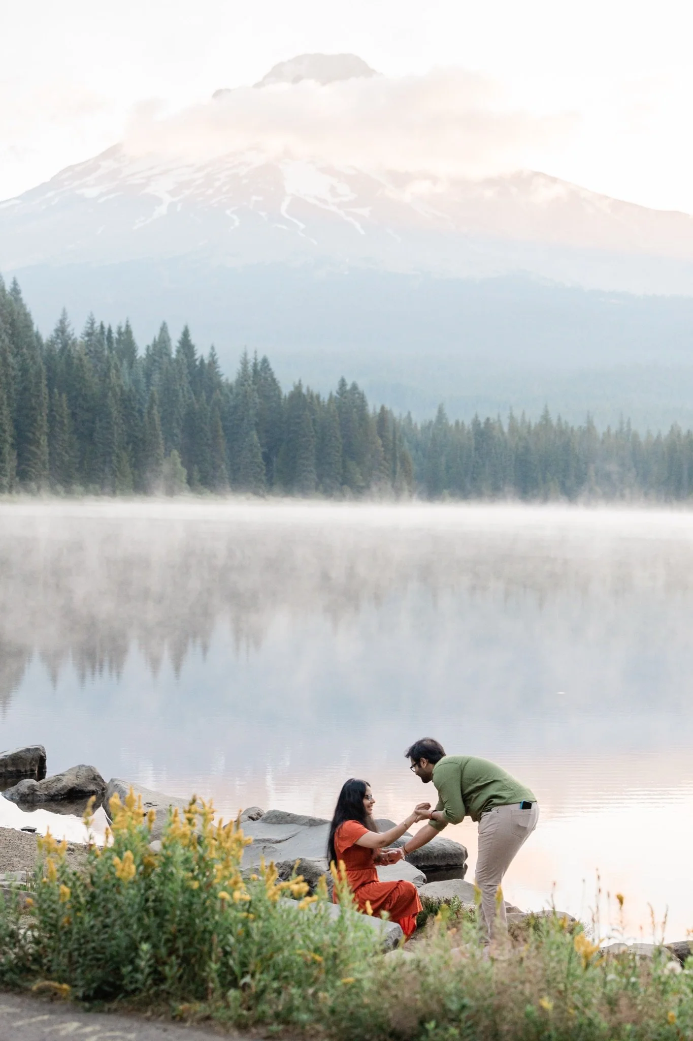 TrilliumLake-Proposal-Sunrise-PinkClouds-MtHood-Studio623Photography-SandyOregon-18.jpg