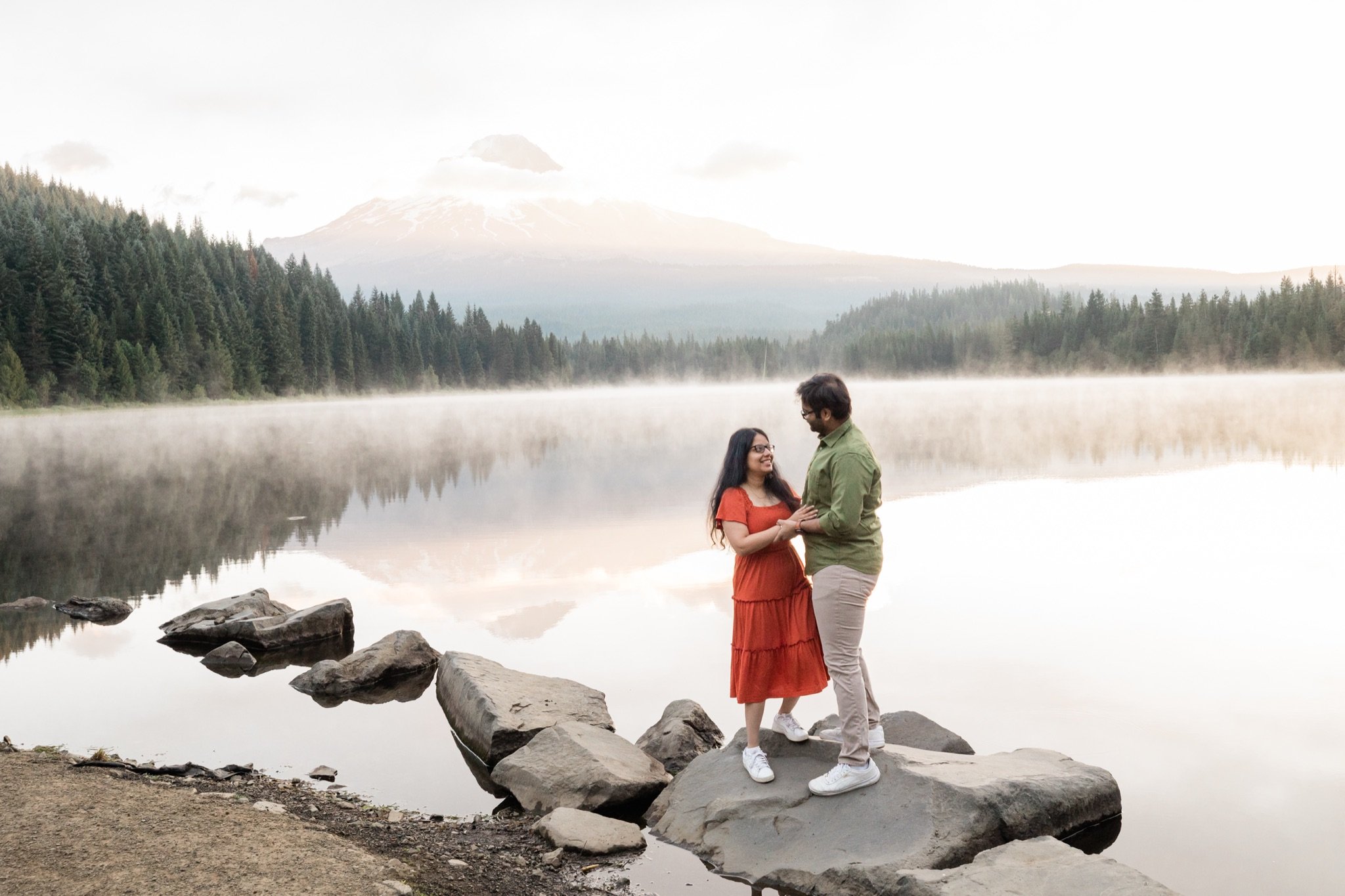 TrilliumLake-Proposal-Sunrise-PinkClouds-MtHood-Studio623Photography-SandyOregon-29.jpg