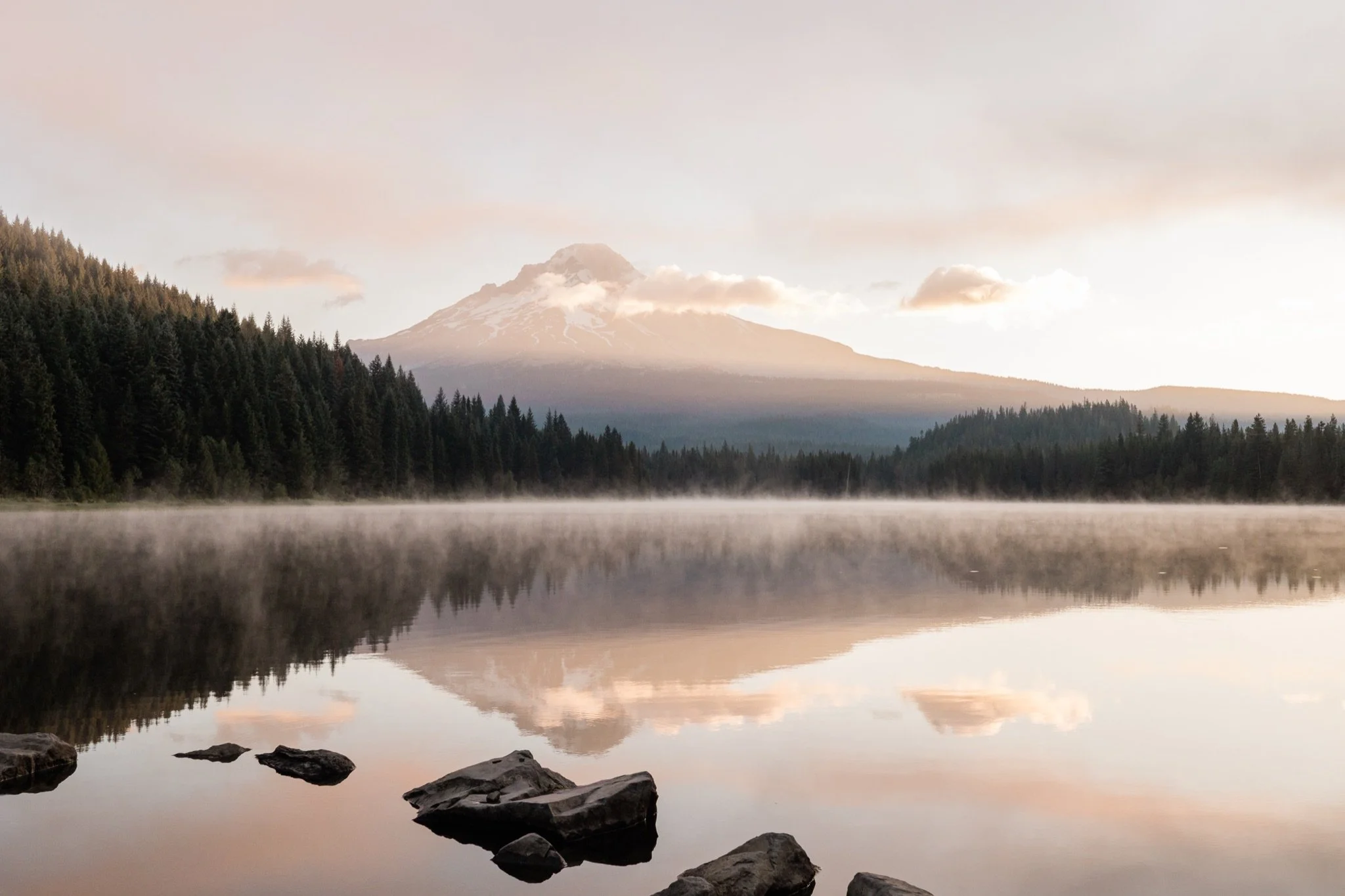 TrilliumLake-Proposal-Sunrise-PinkClouds-MtHood-Studio623Photography-SandyOregon-38.jpg