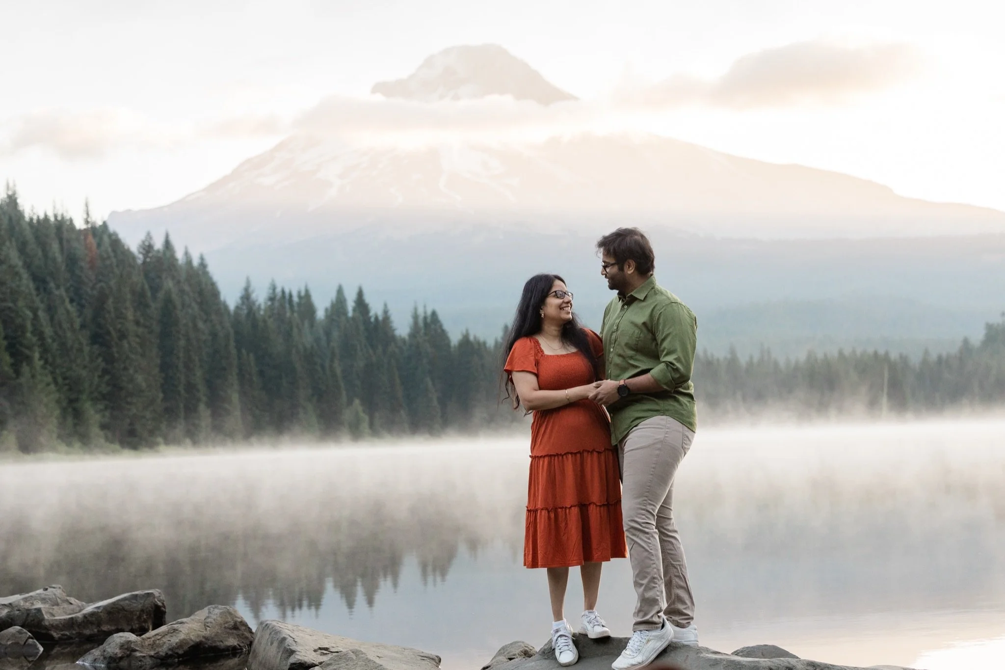 TrilliumLake-Proposal-Sunrise-PinkClouds-MtHood-Studio623Photography-SandyOregon-46.jpg