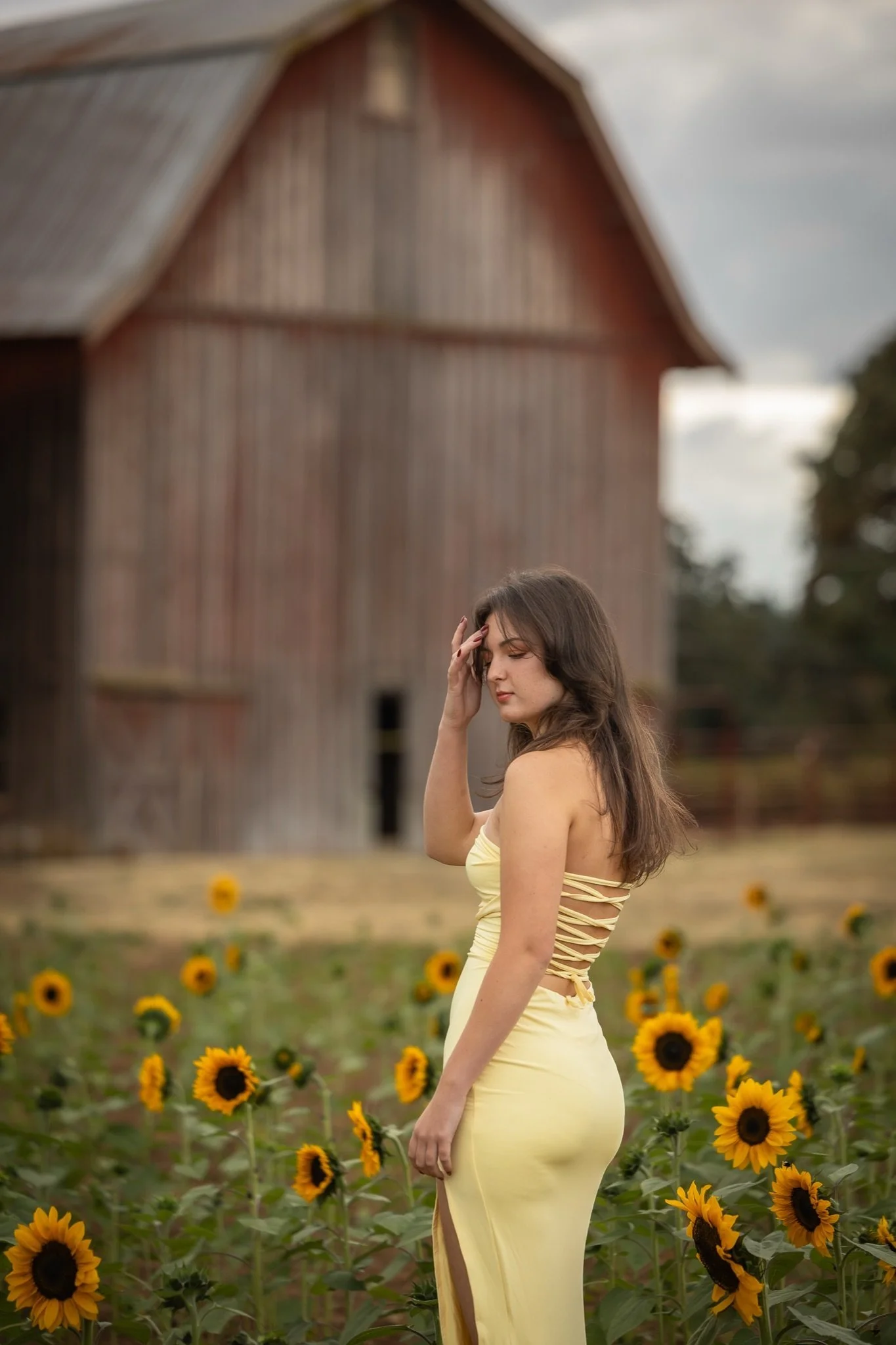 Hailey’s Class of 2027 Senior Photos in the Sunflowers| Sandy Oregon Senior Photographer