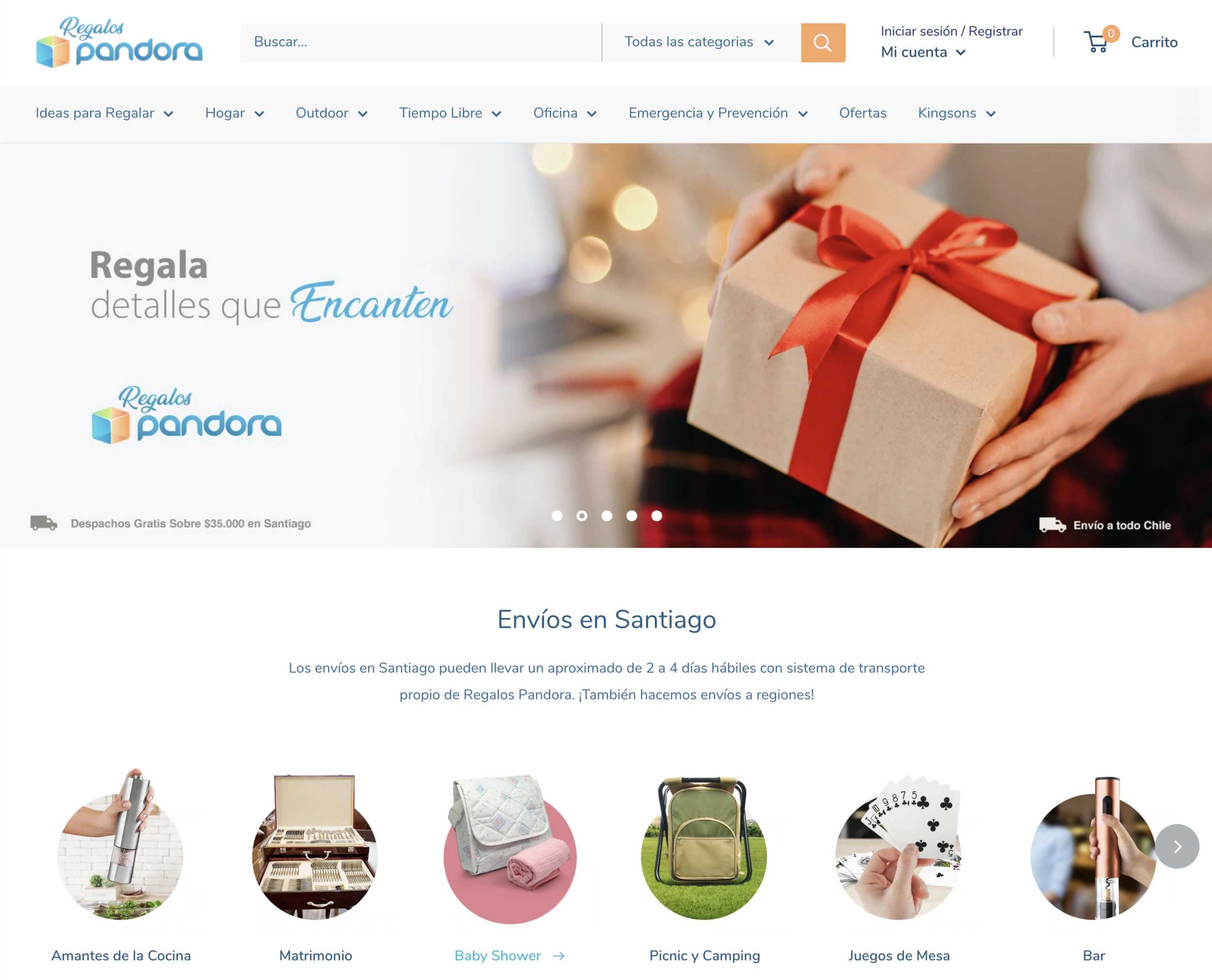 Regalos Pandora y Gita Buga Desarrollo Web