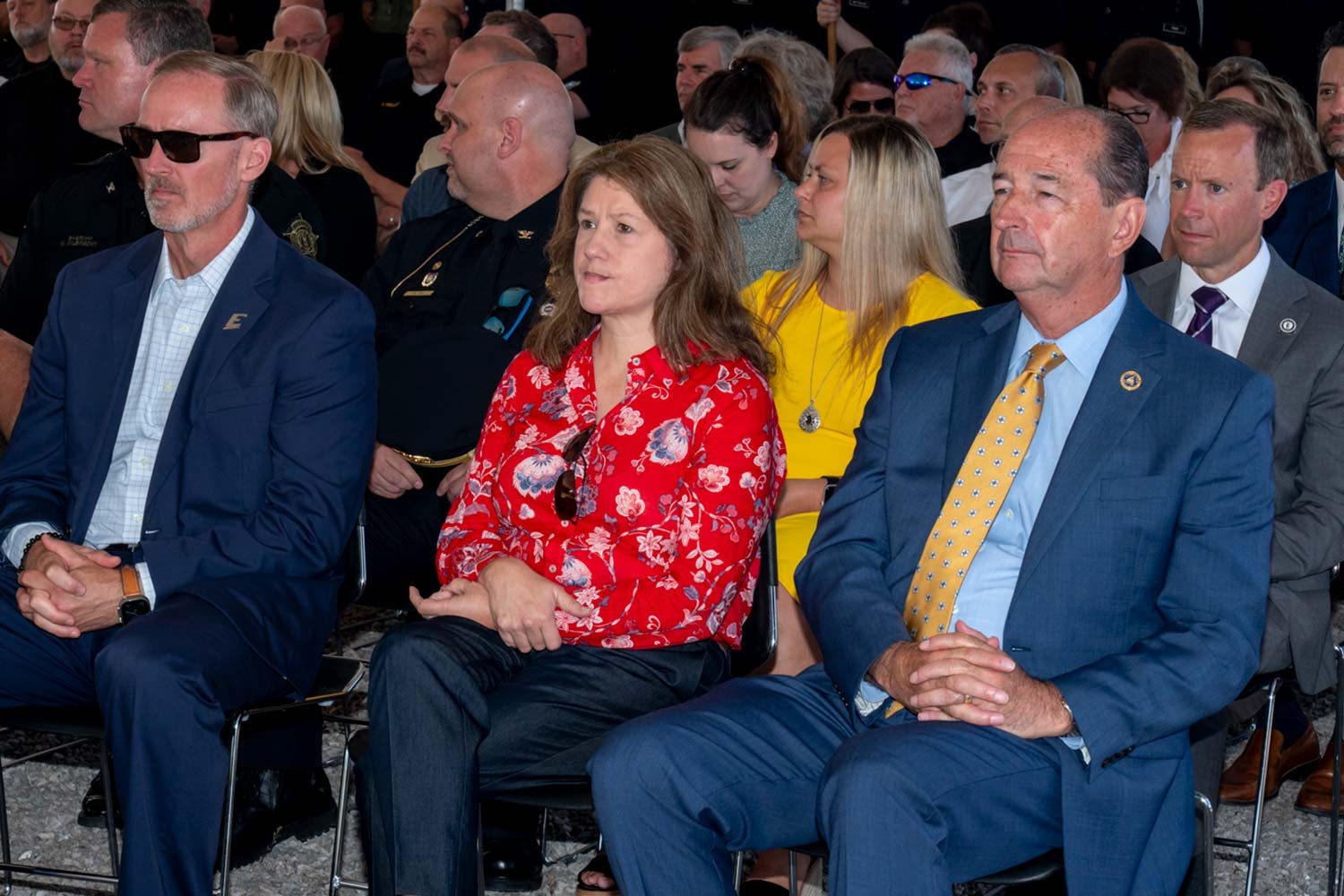  Dean of Eastern Kentucky University College of Justice, Safety &amp; Military Science Derek Paulsen, left, Kentucky Representative Deanna Frazier Gordon (R-Madison), and Senior Advisor to the Governor Rocky Adkins were among guests in attendance at 