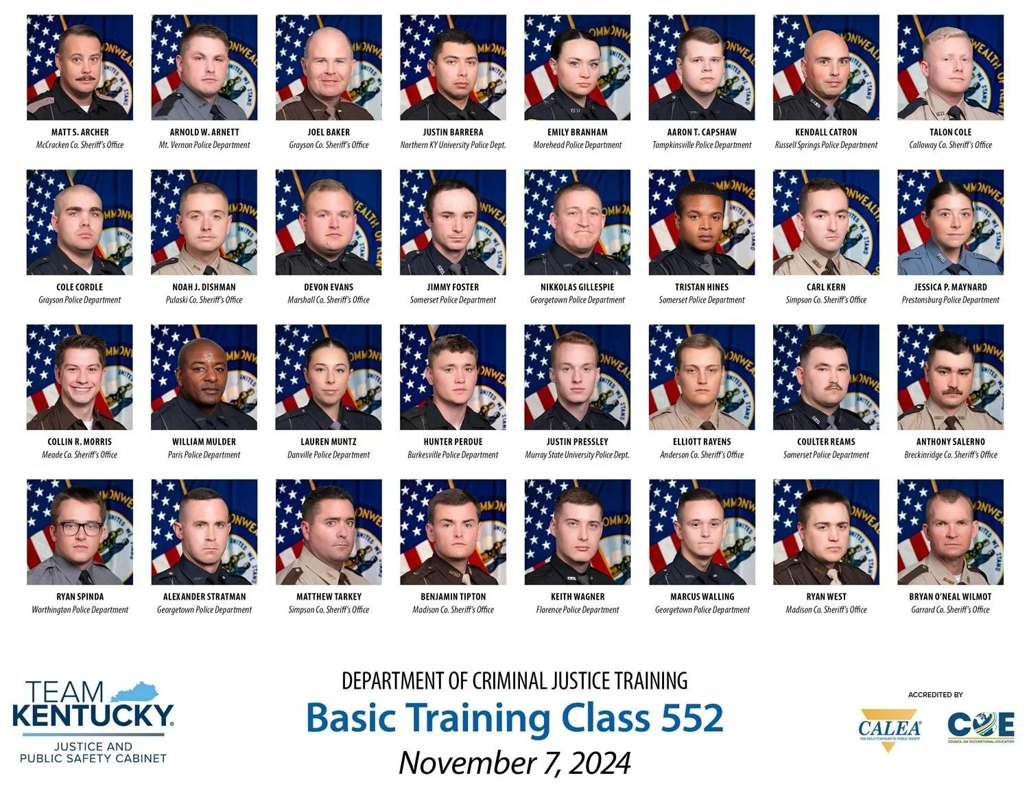Basic Training Class 552 Graduation Photo