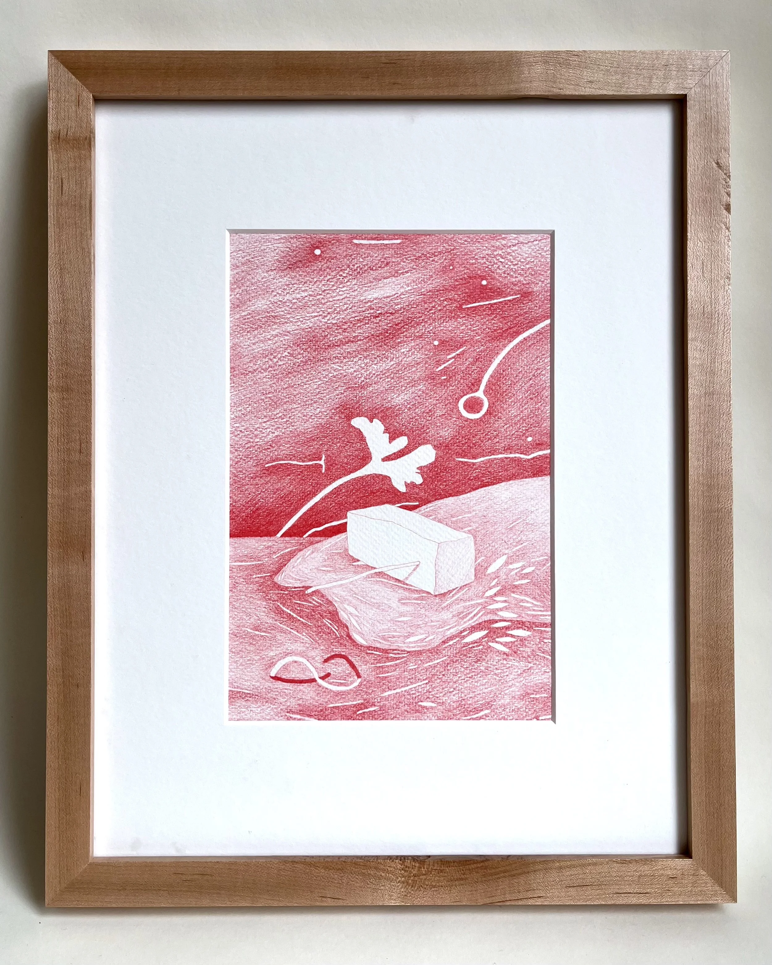 Shoreside Watcher at Night, Red