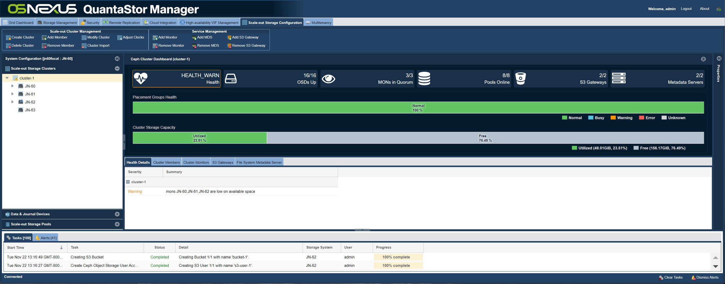 Ceph Cluster Management &amp; Monitoring