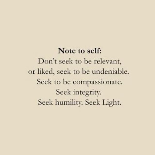 Seek yourself.