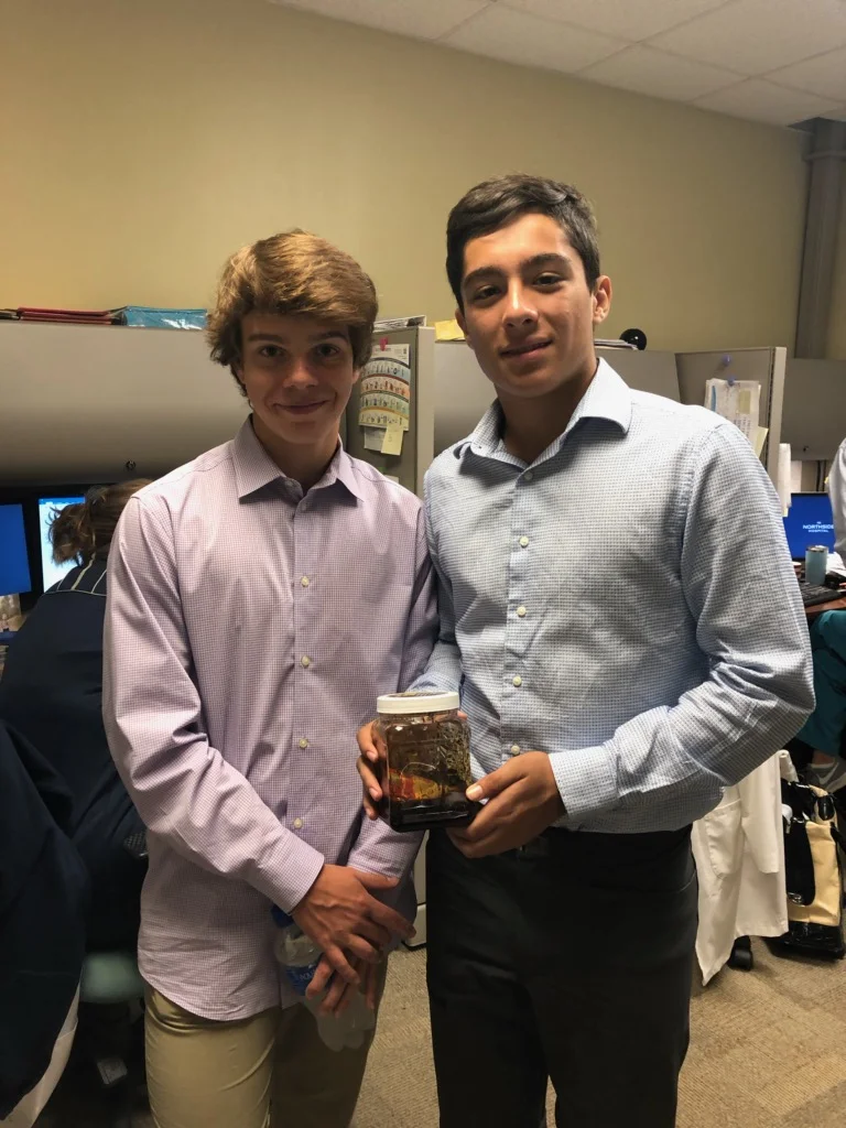 Lucas and Marco learning about tar
