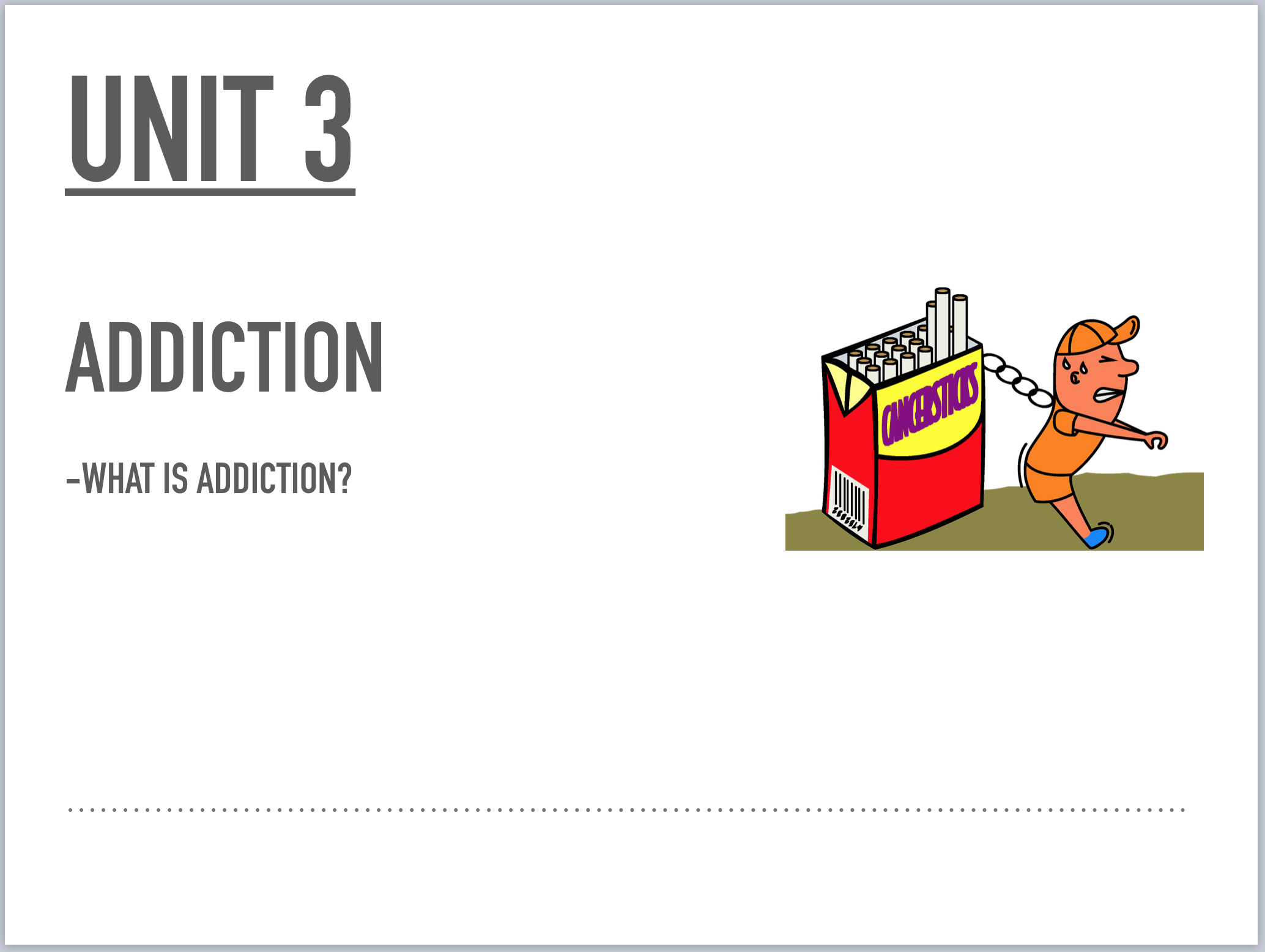 “Addiction is a complex condition, a brain disease that is manifested by compulsive substance use despite harmful consequence. People with addiction have an intense focus on using a certain substance(s).” https://www.psychiatry.org/patients-families/addiction/what-is-addiction