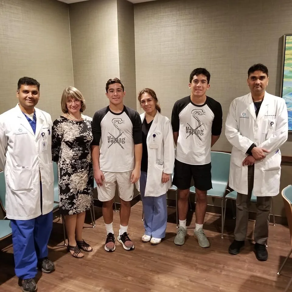 Meeting with Dr. Amrutia and Dr. Patel learning about the harmful effects of Vaping, the scary unknowns, and the expected chronic diseases after 10-15 years of vaping.