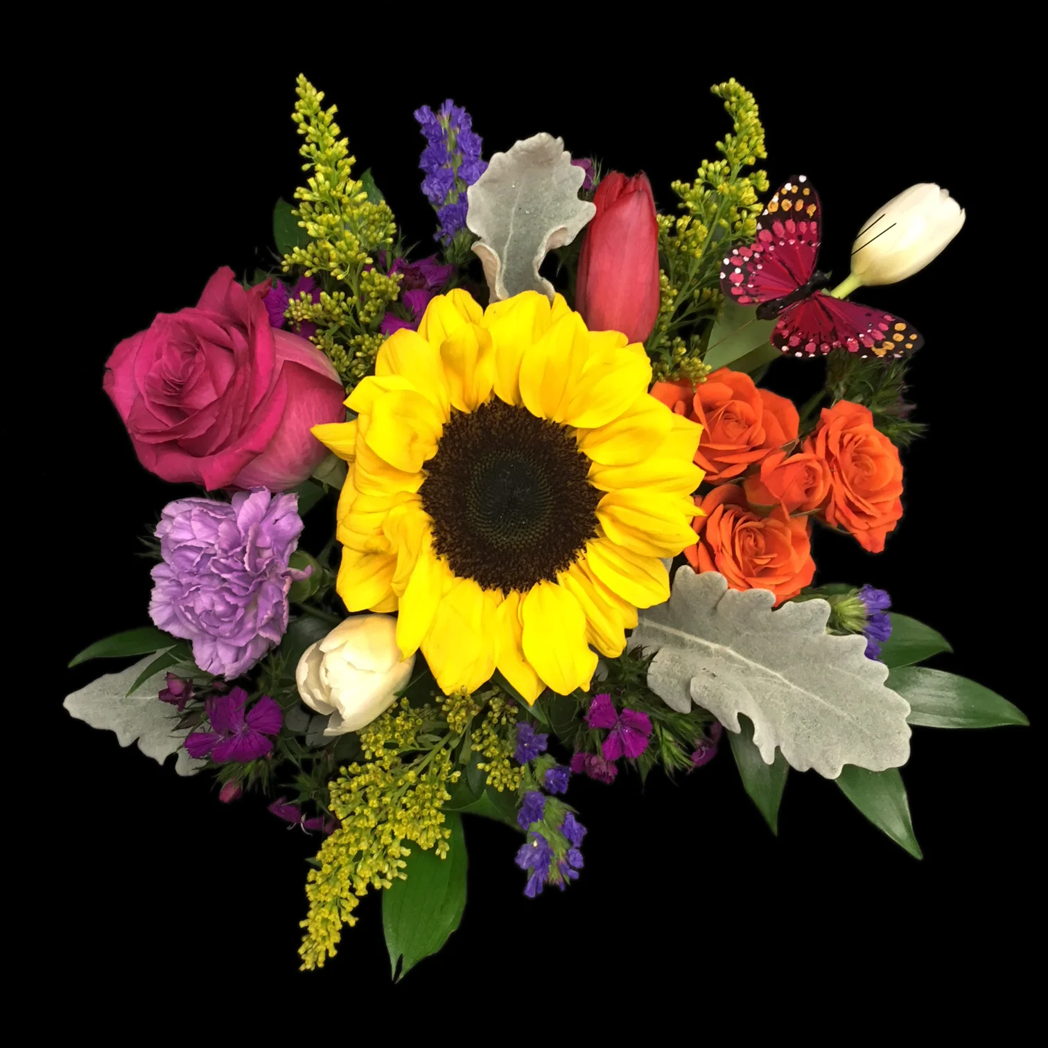 Sunny Flower Cube Arrangement